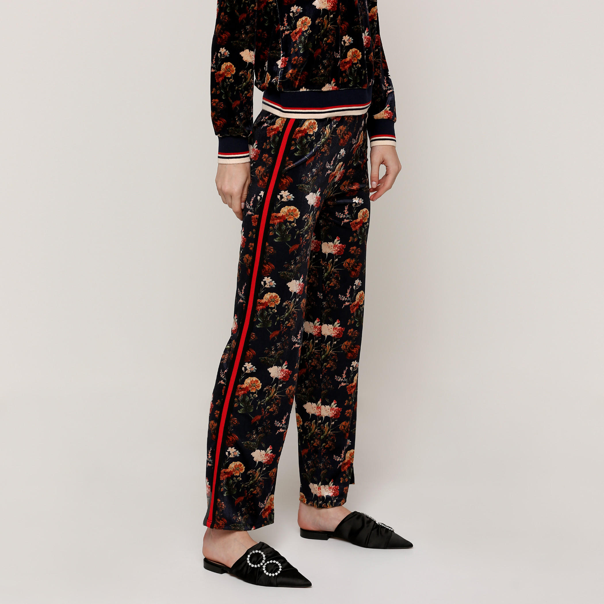 Printed Full Length Pants with Tape Detail-women-clothing-bottoms-trousers-image-3