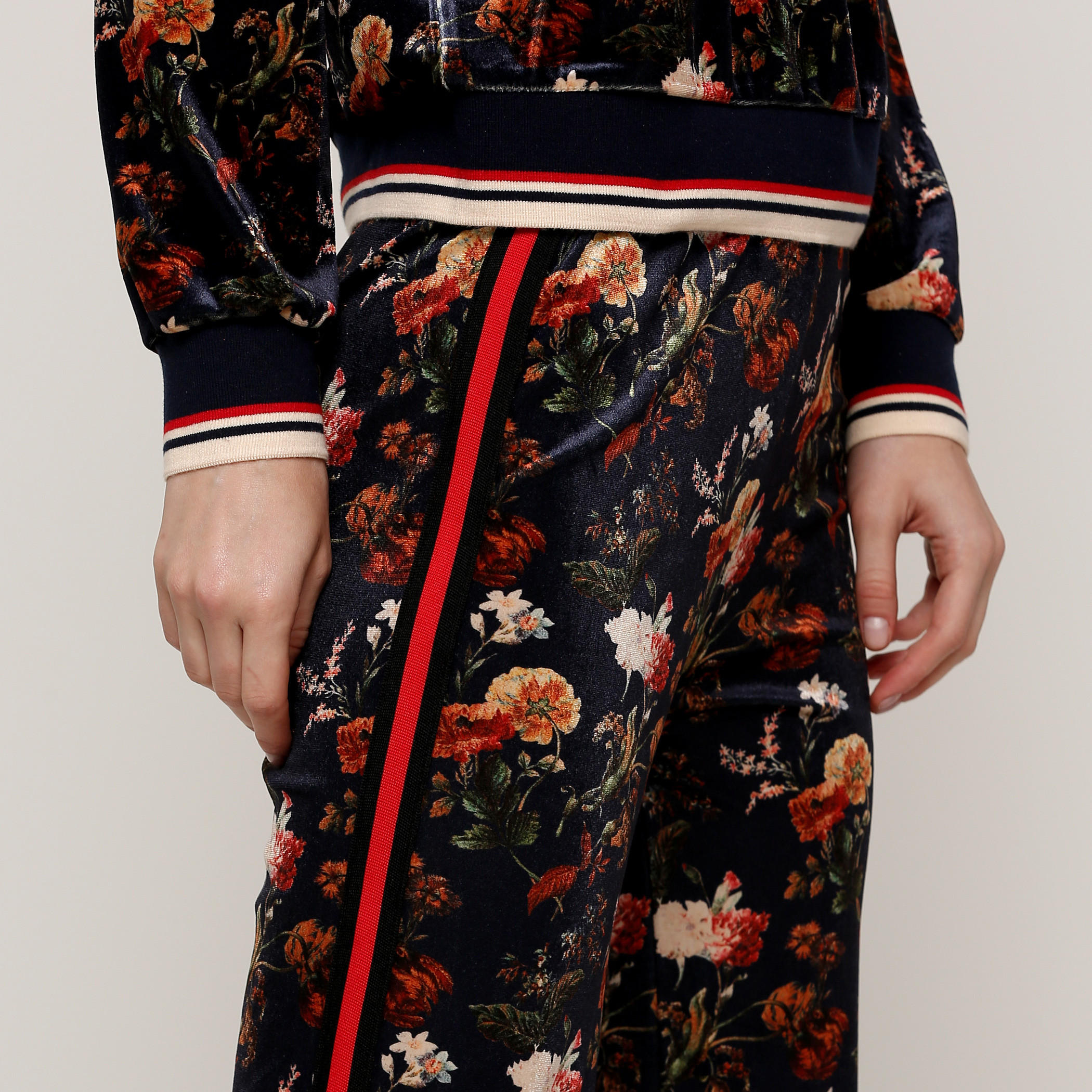 Printed Full Length Pants with Tape Detail-women-clothing-bottoms-trousers-image-4