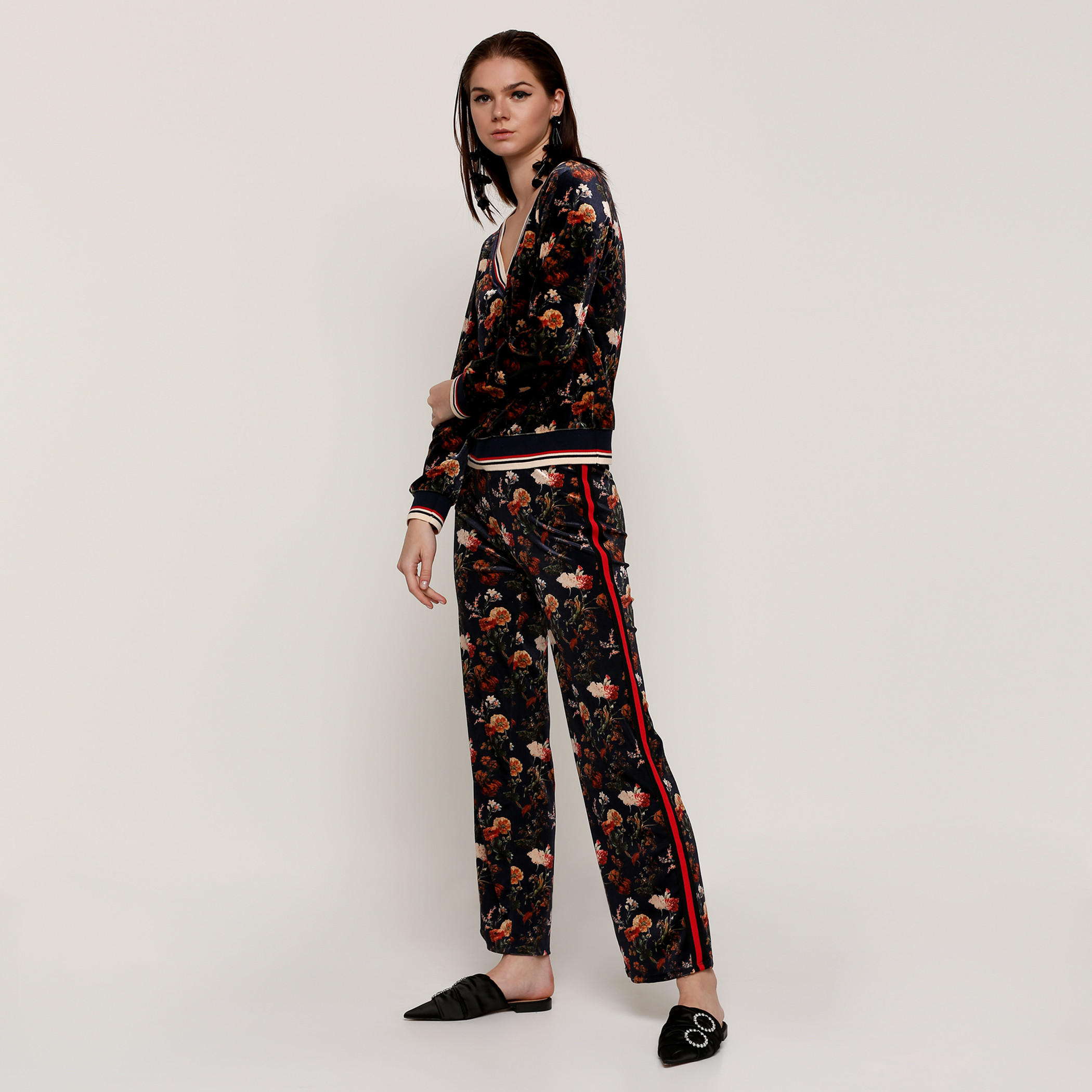 Printed Full Length Pants with Tape Detail-women-clothing-bottoms-trousers-image-5