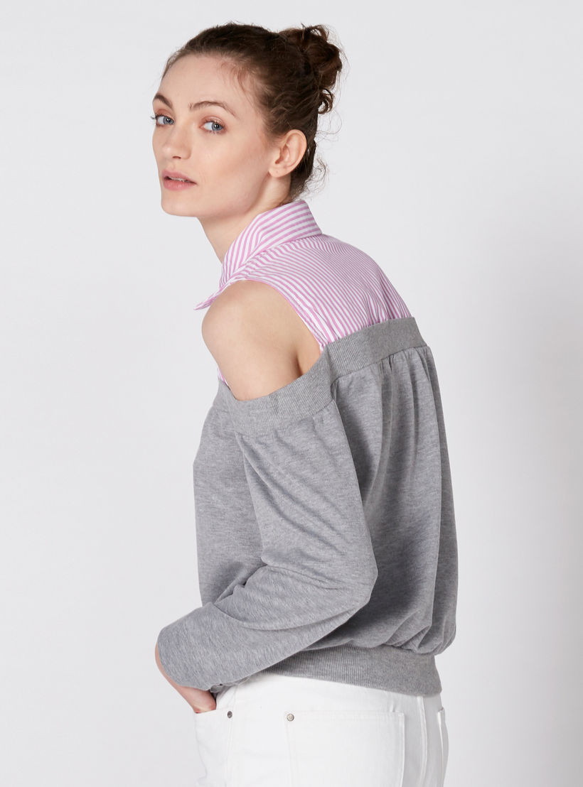 Off Shoulder Sweatshirt with Mock Shirt-women-clothing-shirtsandblouses-shirts-image-4