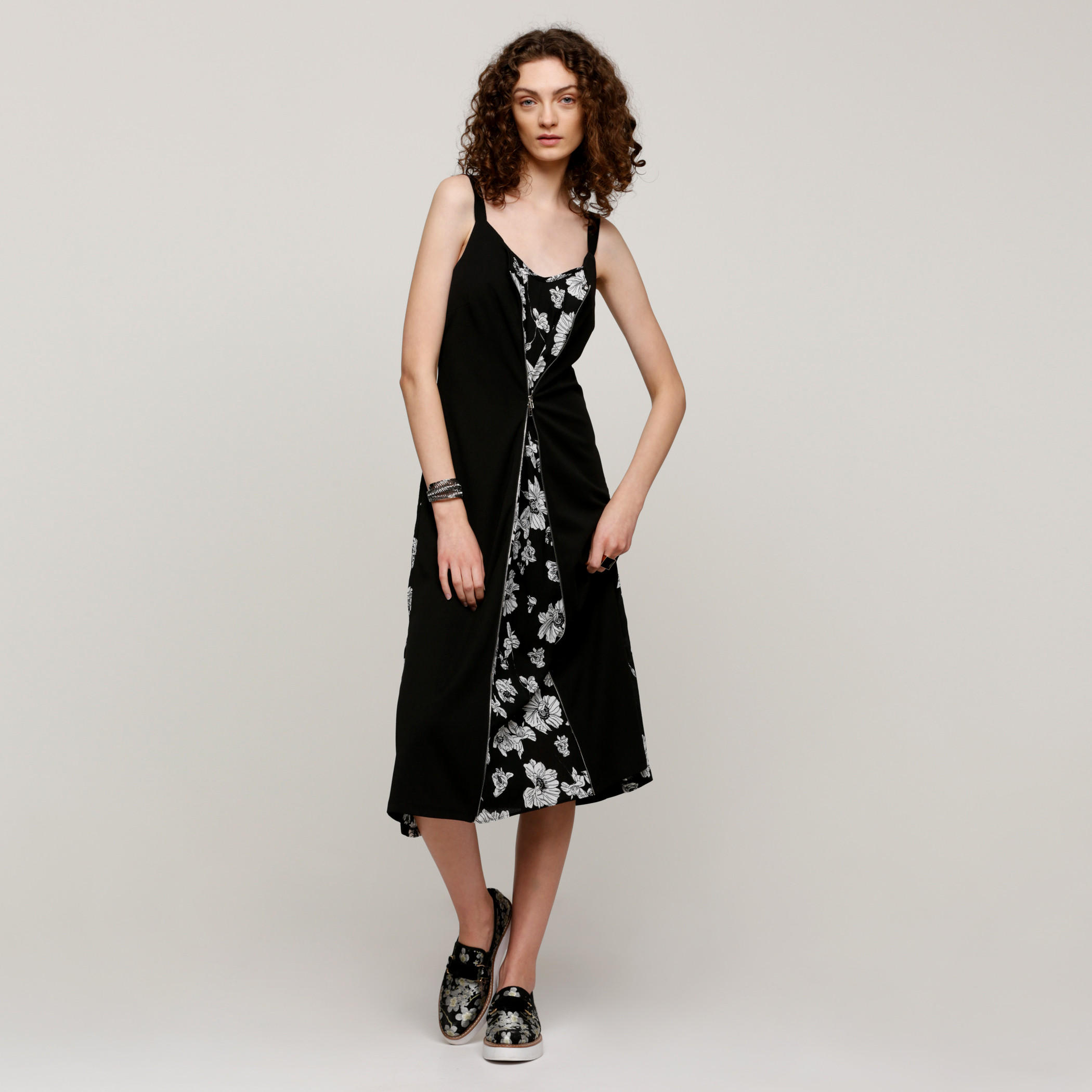 فستان متوسط الطول بحمّالات عريضة وسحّاب مع طبعات-women-clothing-dresses-image-1