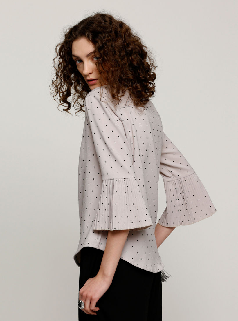قميص بأكمام 3/4 مزيّن بطبعات وطيّات-women-clothing-shirtsandblouses-shirts-image-2