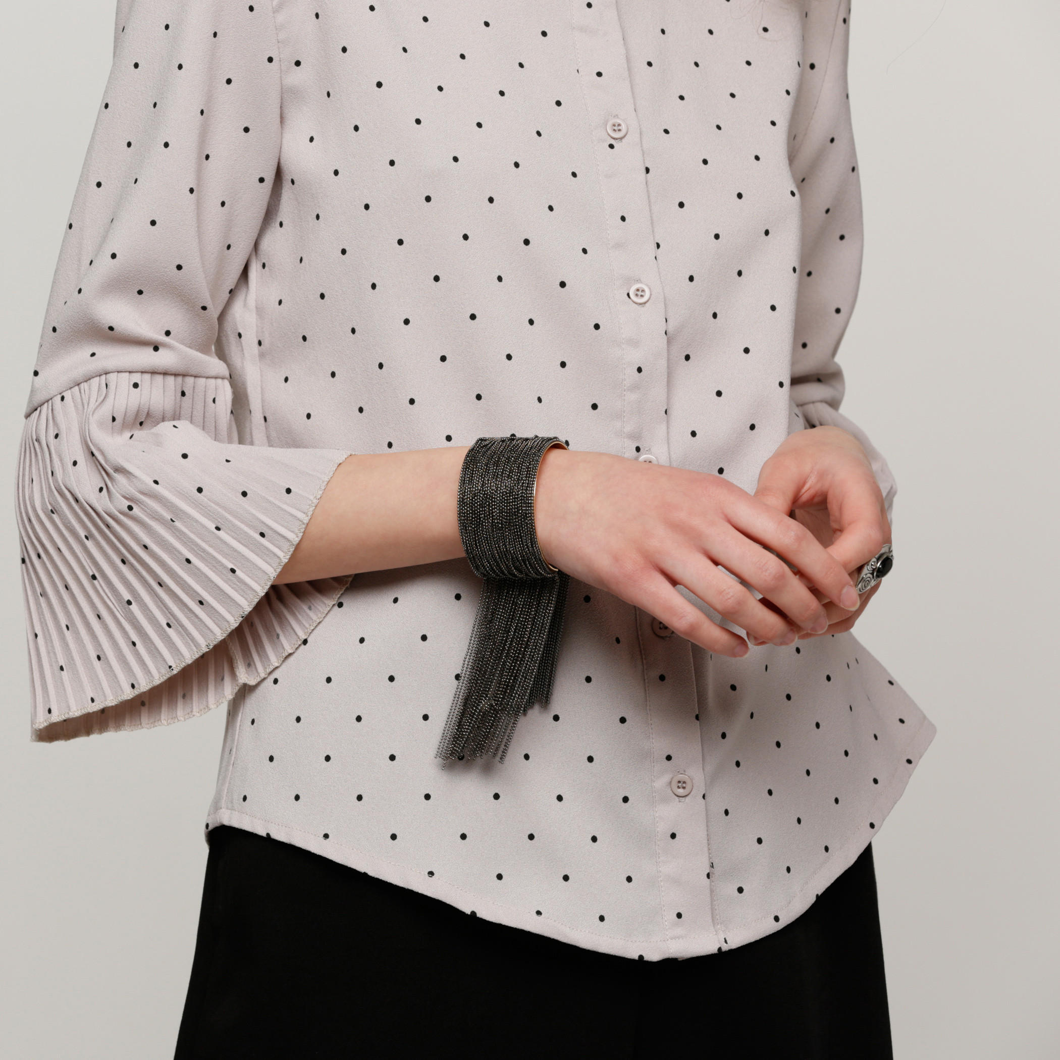 قميص بأكمام 3/4 مزيّن بطبعات وطيّات-women-clothing-shirtsandblouses-shirts-image-4