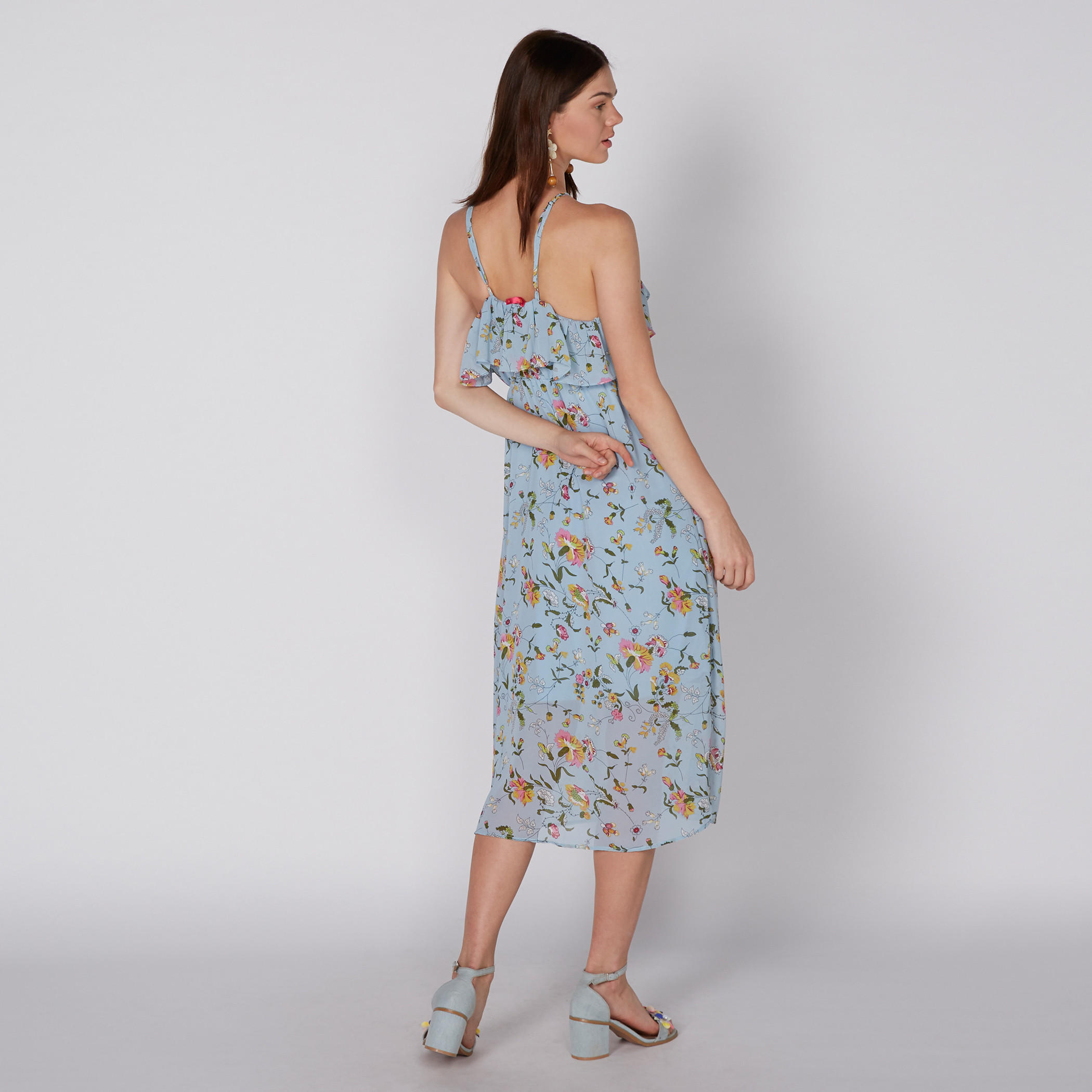 فستان ميدي بتفاصيل كشكش-women-clothing-dresses-image-1