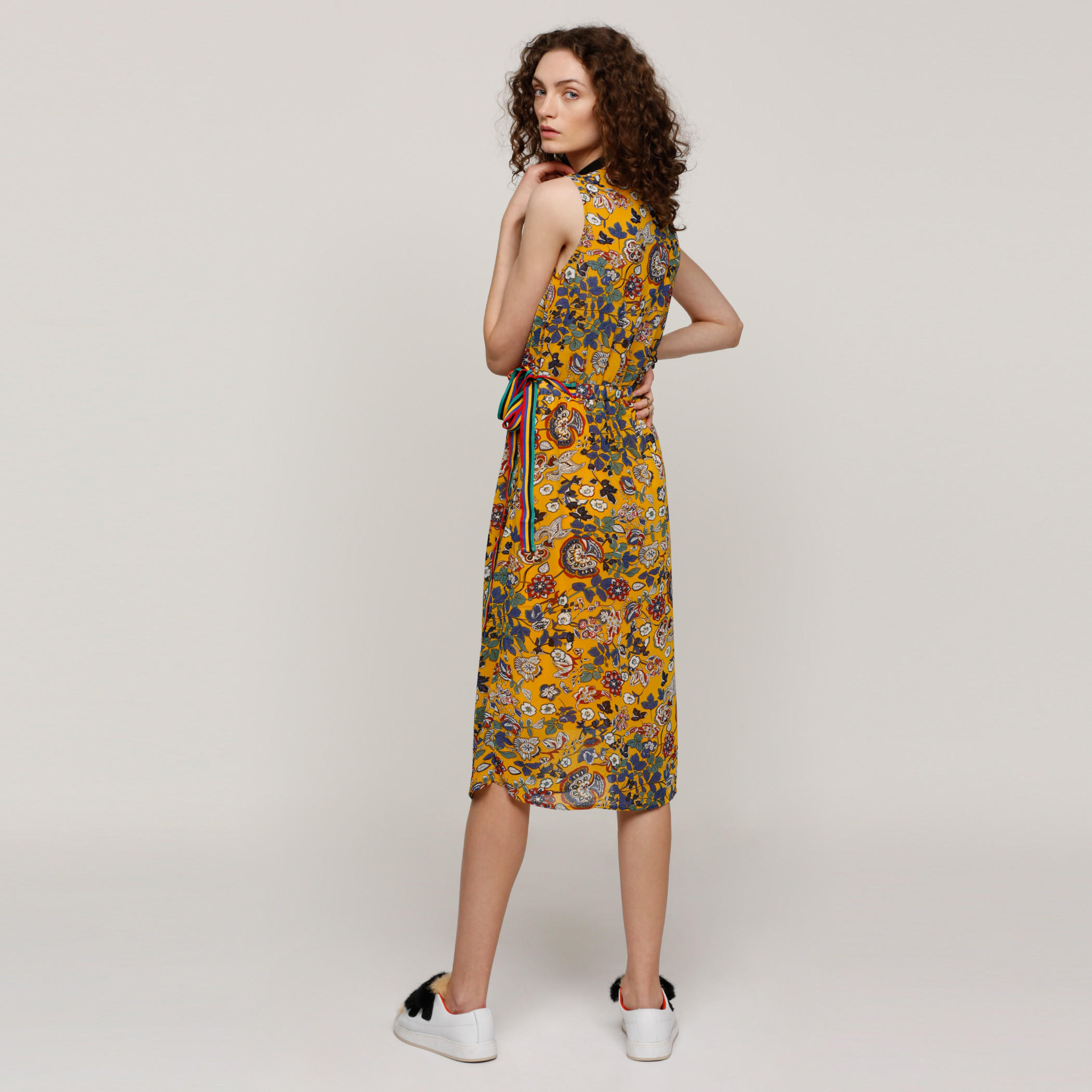 فستان ملفوف دون أكمام بطبعات وأشرطة-women-clothing-dresses-image-2