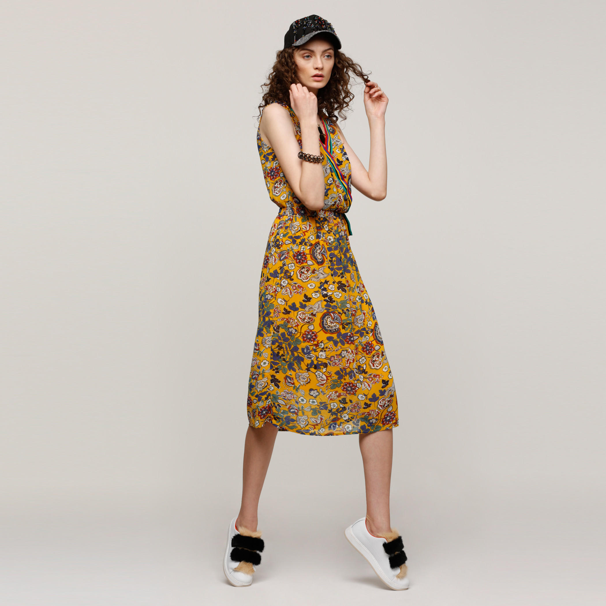 فستان ملفوف دون أكمام بطبعات وأشرطة-women-clothing-dresses-image-5
