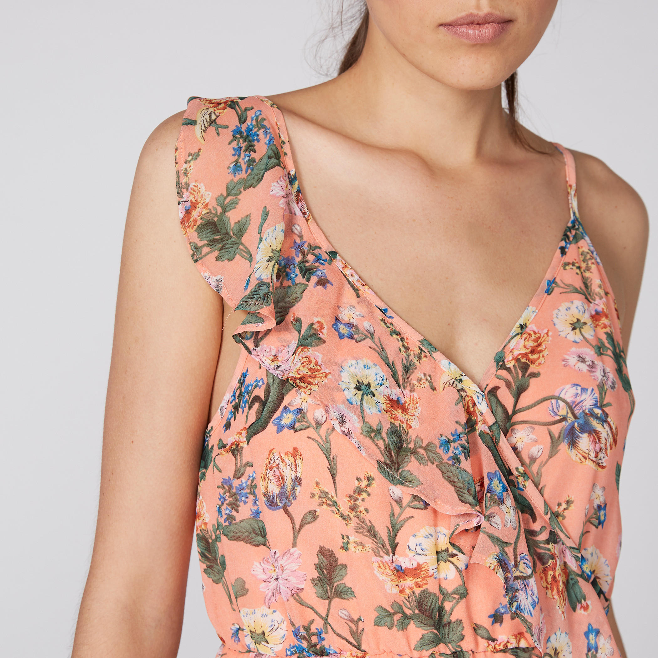 فستان متوسط الطول دون أكمام بحوّاف مغايرة وطبعات-women-clothing-dresses-image-2
