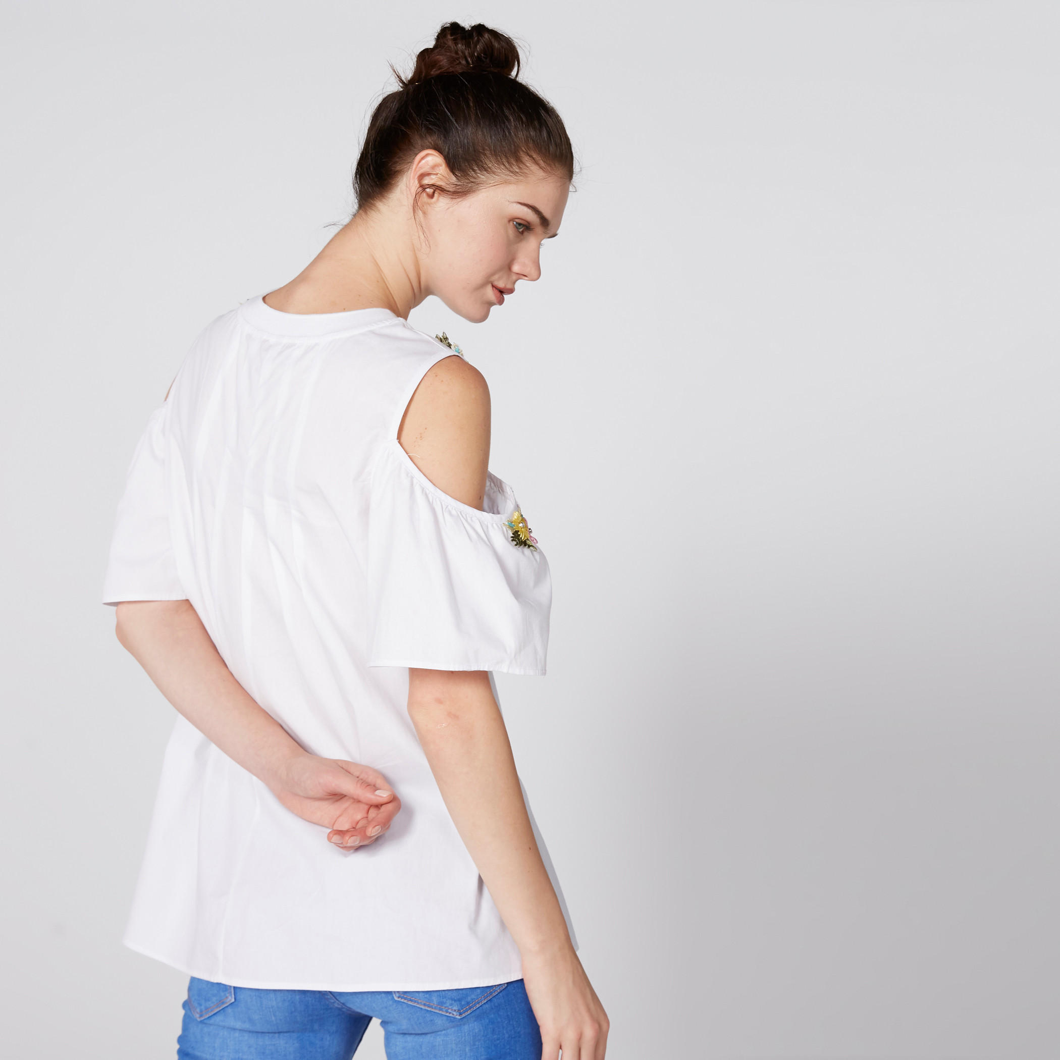 Embroidered Top with Round Neck and Cold Shoulders-women-clothing-shirtsandblouses-blouses-image-4