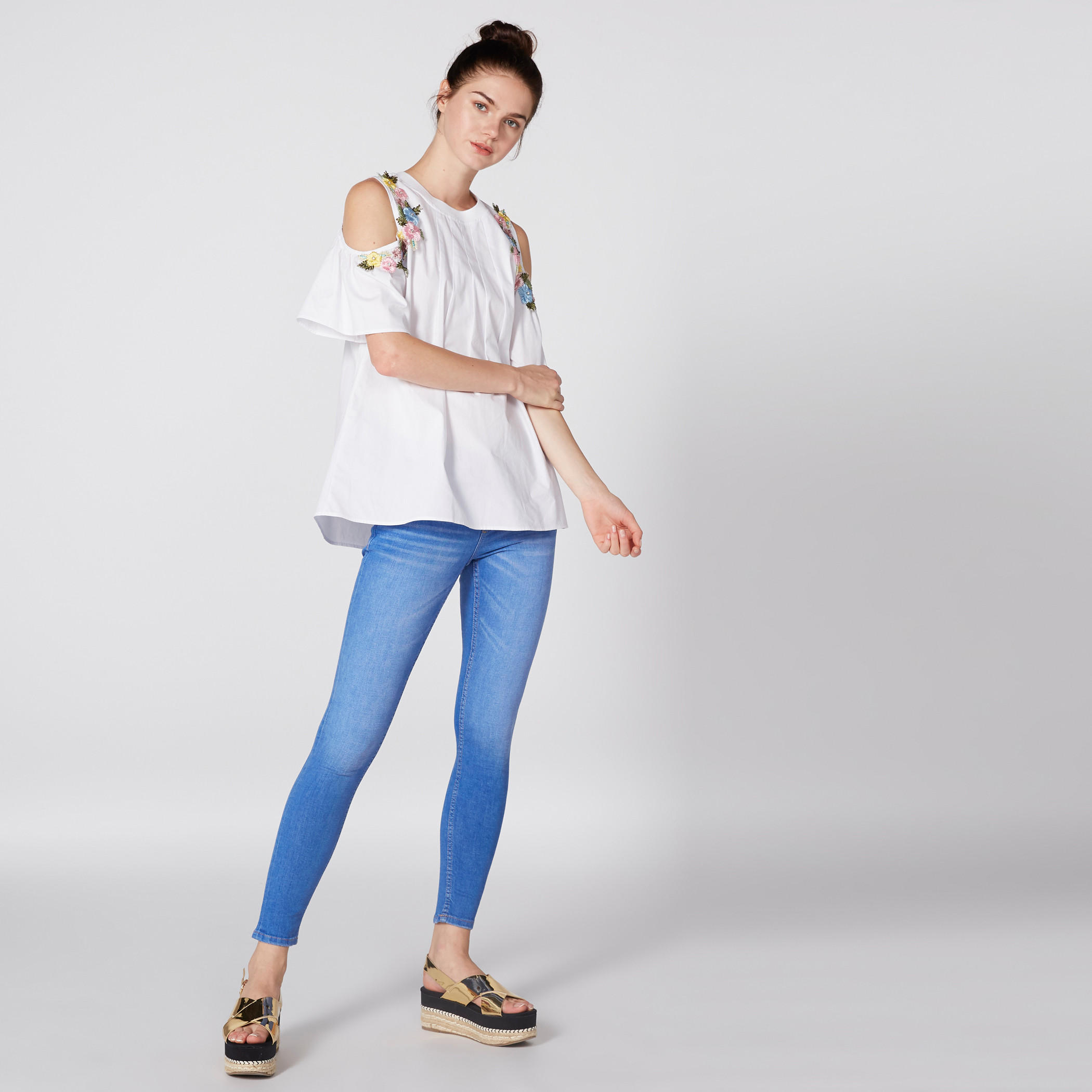 Embroidered Top with Round Neck and Cold Shoulders-women-clothing-shirtsandblouses-blouses-image-5