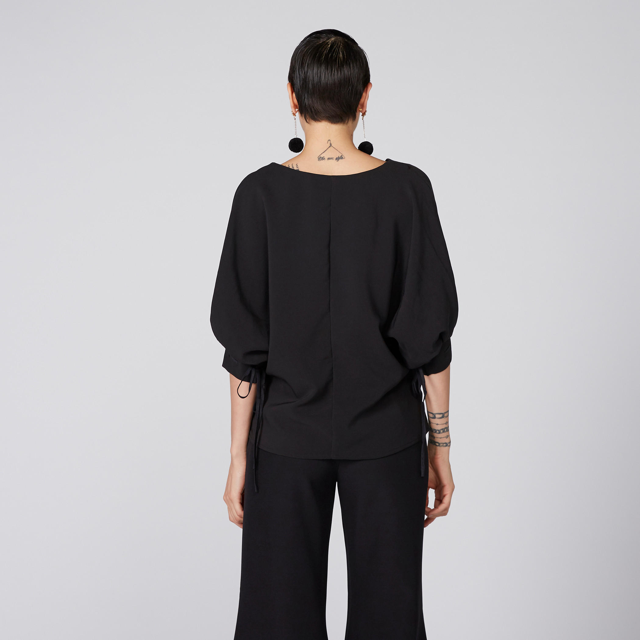 Boat Neck Batwing Top with Tie-Ups-women-clothing-shirtsandblouses-blouses-image-3