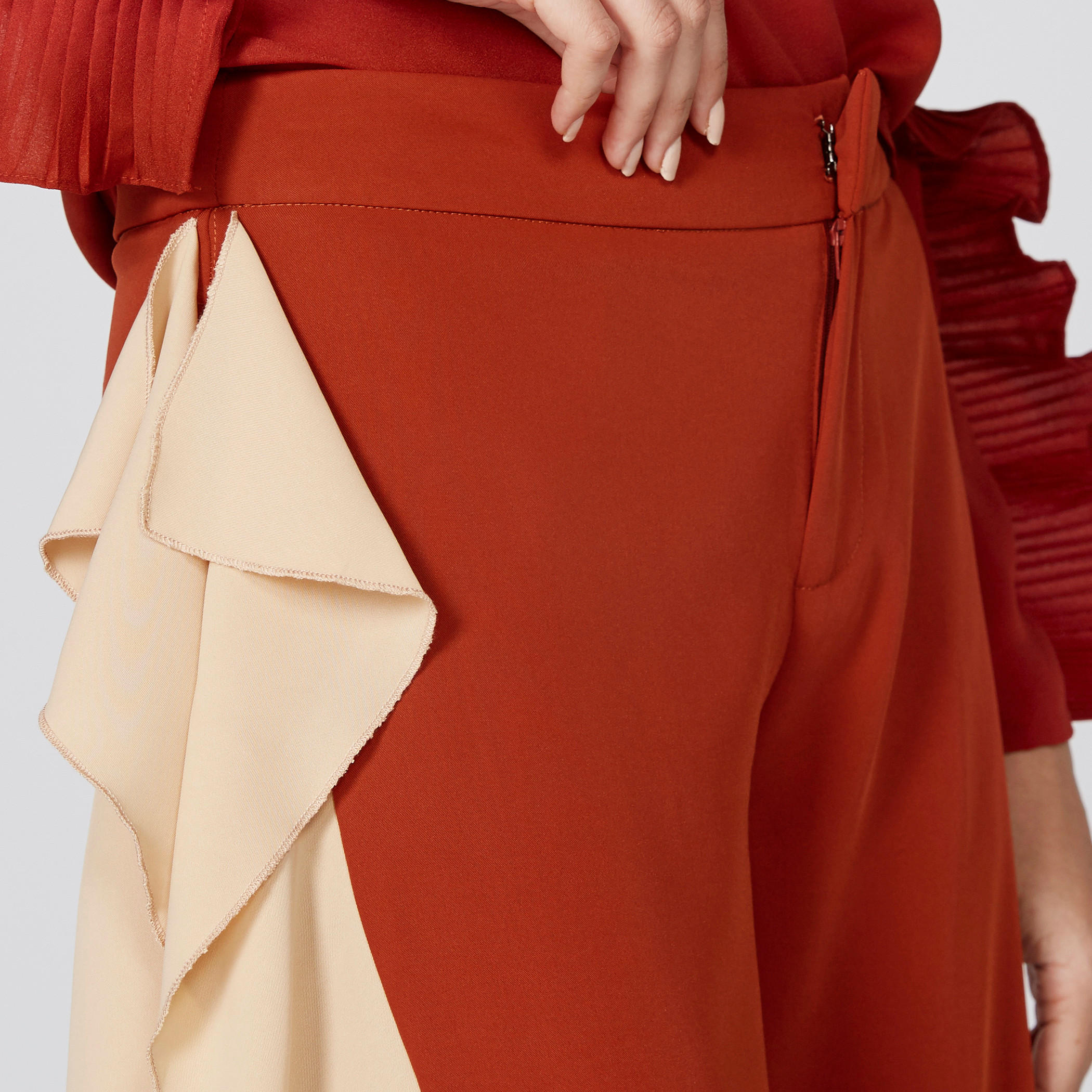 Ruffle Detail Palazzos with Hook Closure-women-clothing-bottoms-trousers-image-3