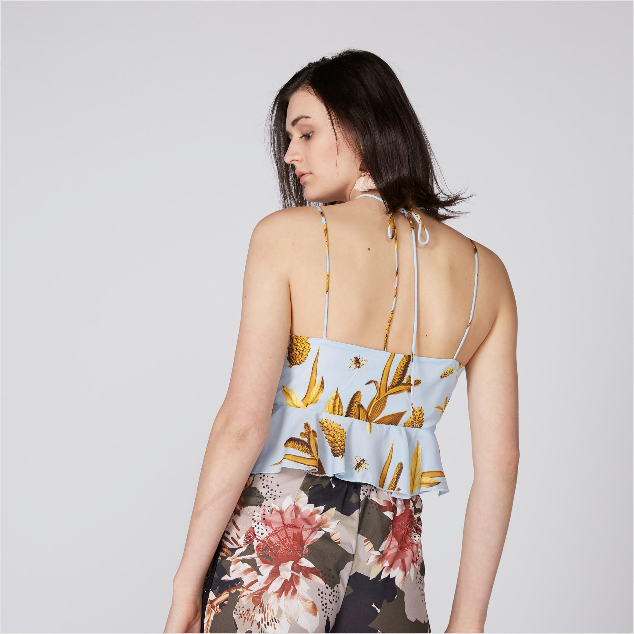 Printed Top with Spaghetti Straps and Tie Ups-women-clothing-shirtsandblouses-blouses-image-2