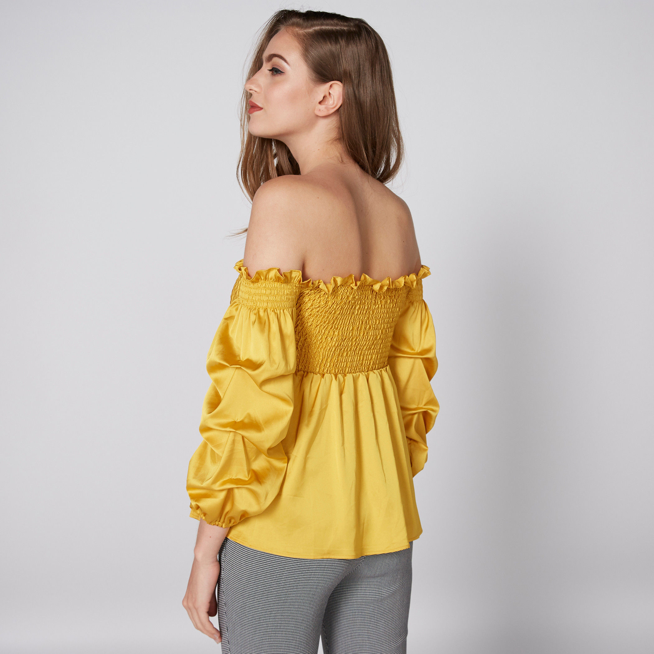 بلوزة مكشوفة الأكتاف بأكمام 3/4 وتفاصيل تطريز-women-clothing-shirtsandblouses-blouses-image-2