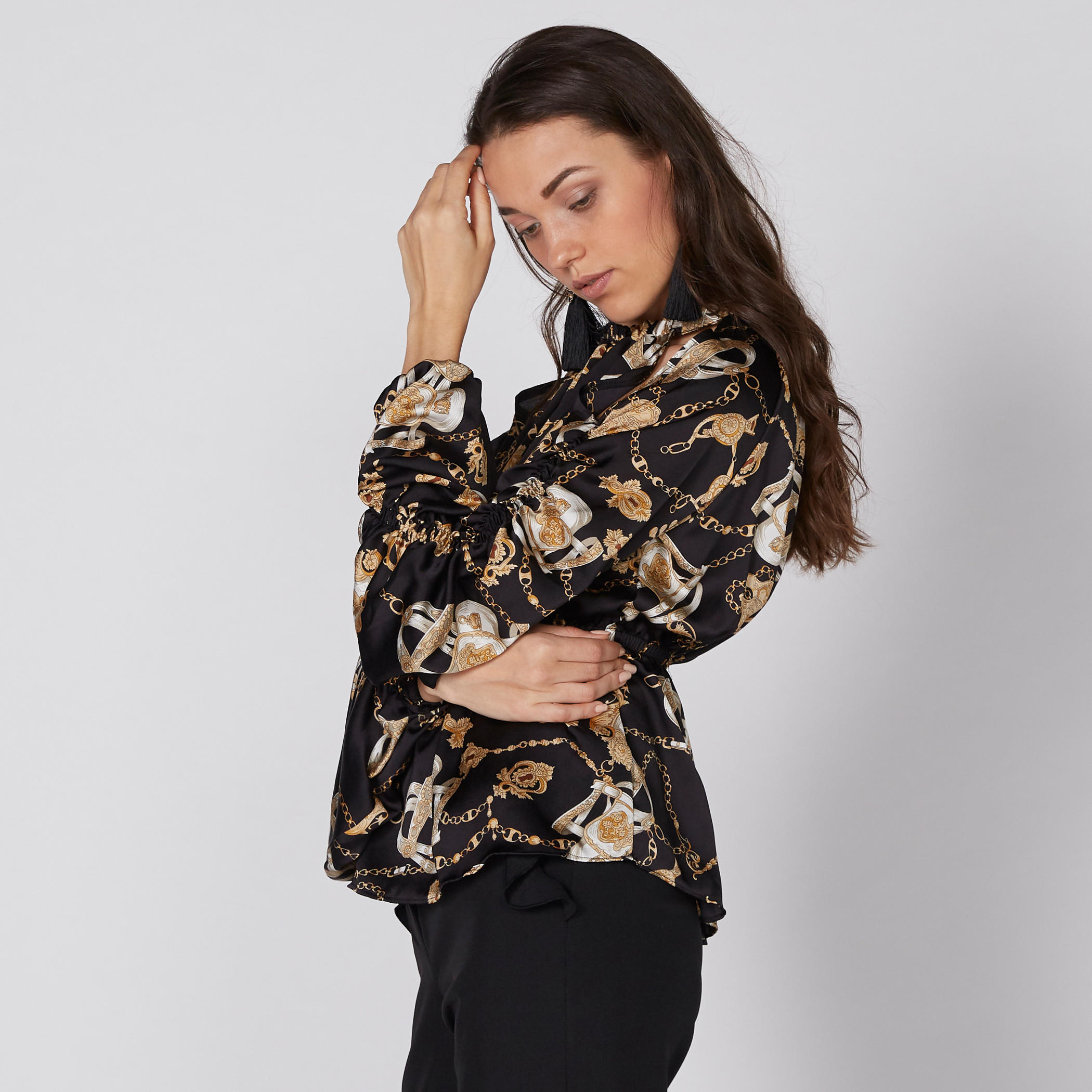 Printed Cold Shoulder Top with Exaggerated Sleeves-women-clothing-shirtsandblouses-blouses-image-4