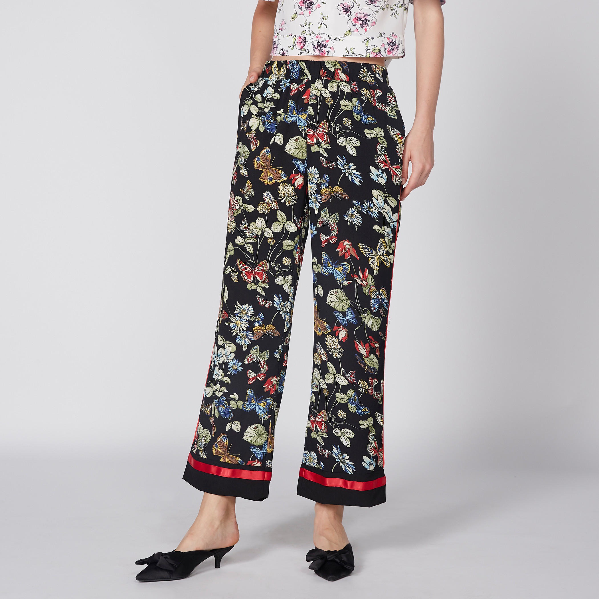 بنطال بالازو بخصر مطّاطي وطبعات-women-clothing-bottoms-trousers-image-1