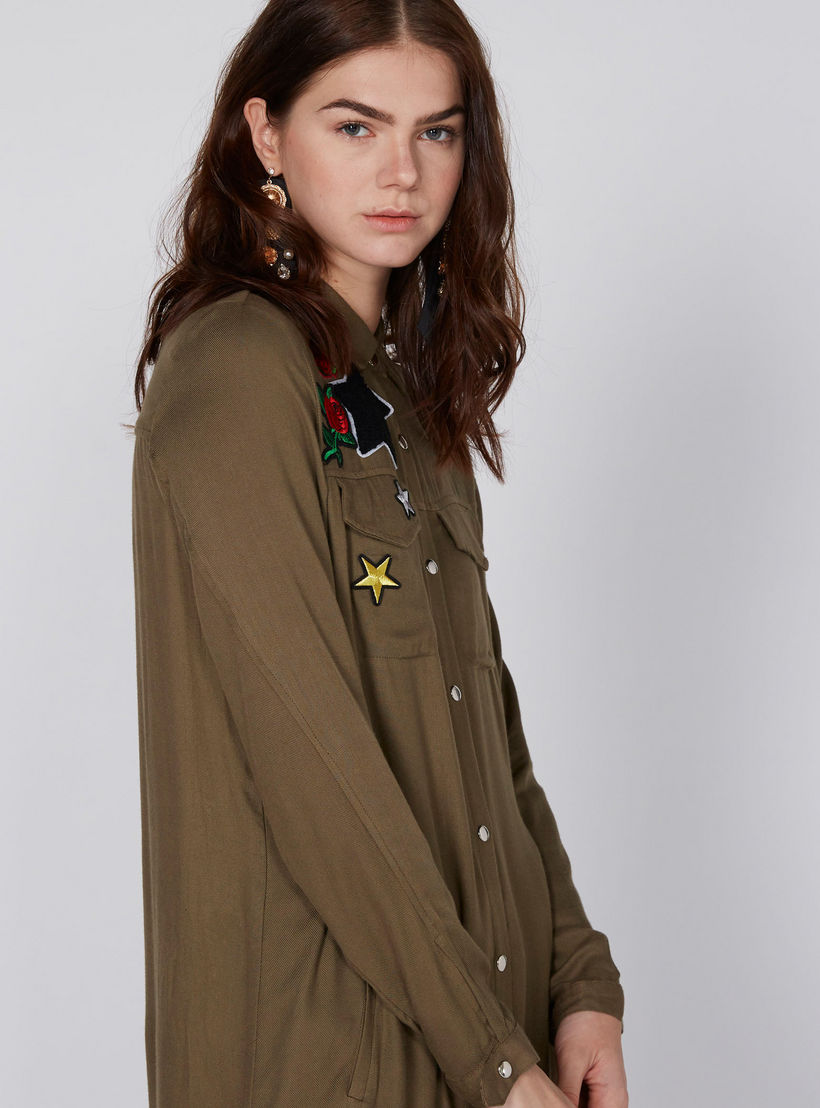 فستان قميص بأكمام طويلة وتزيينات-women-clothing-dresses-image-2