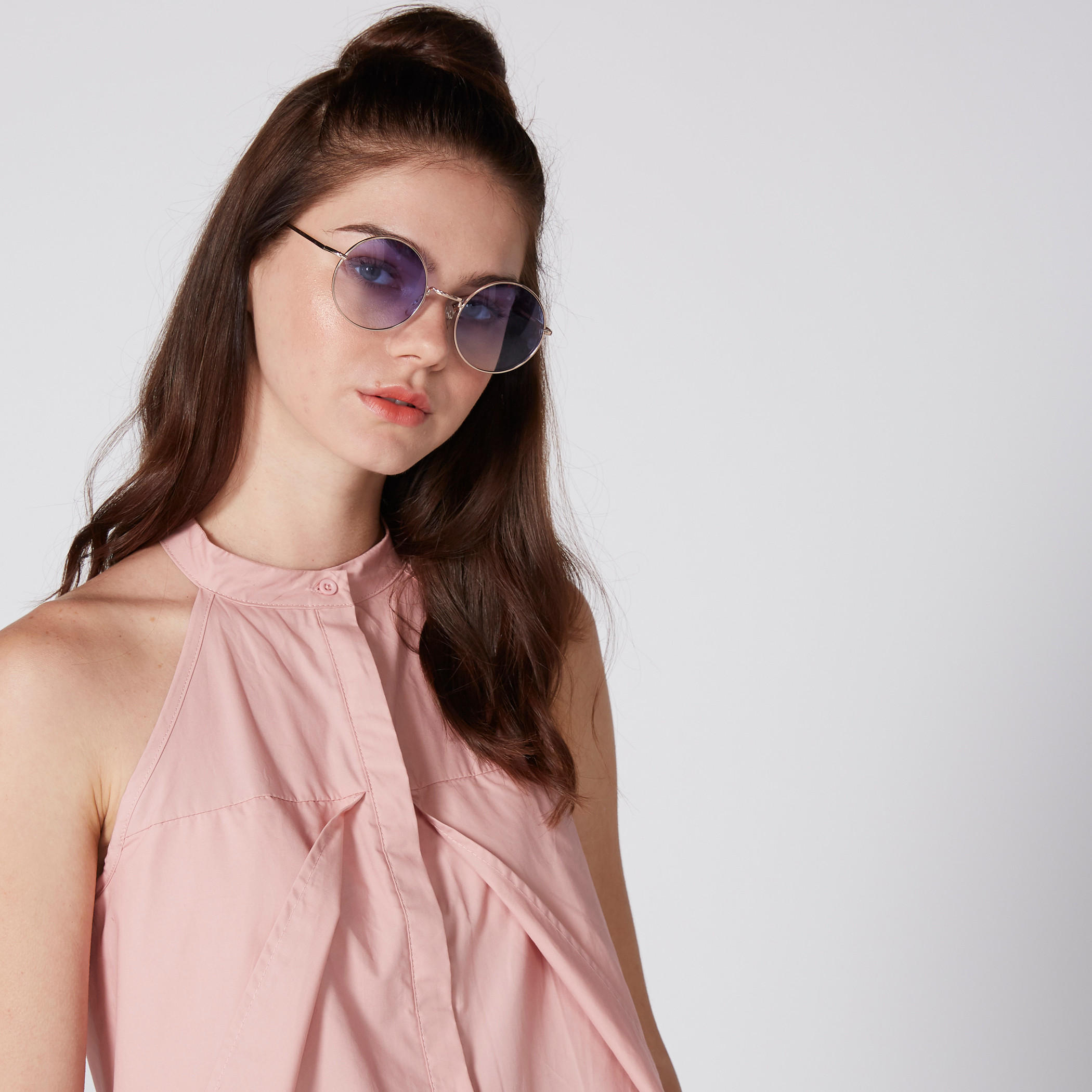 بلوزة بياقة ماندارين وأزرار-women-clothing-shirtsandblouses-blouses-image-5