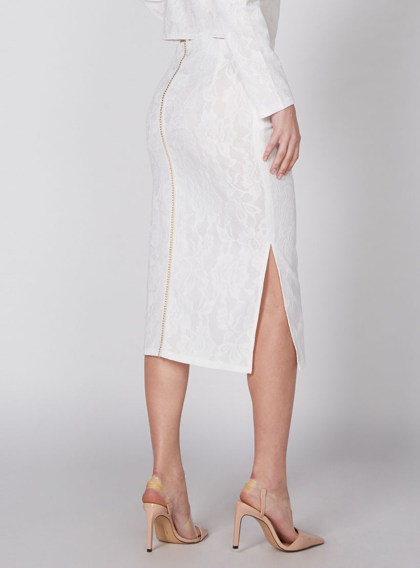 تنورة متوسطة الطول بفتحة جانبية وتفاصيل دانتيل-women-clothing-bottoms-skirts-image-5