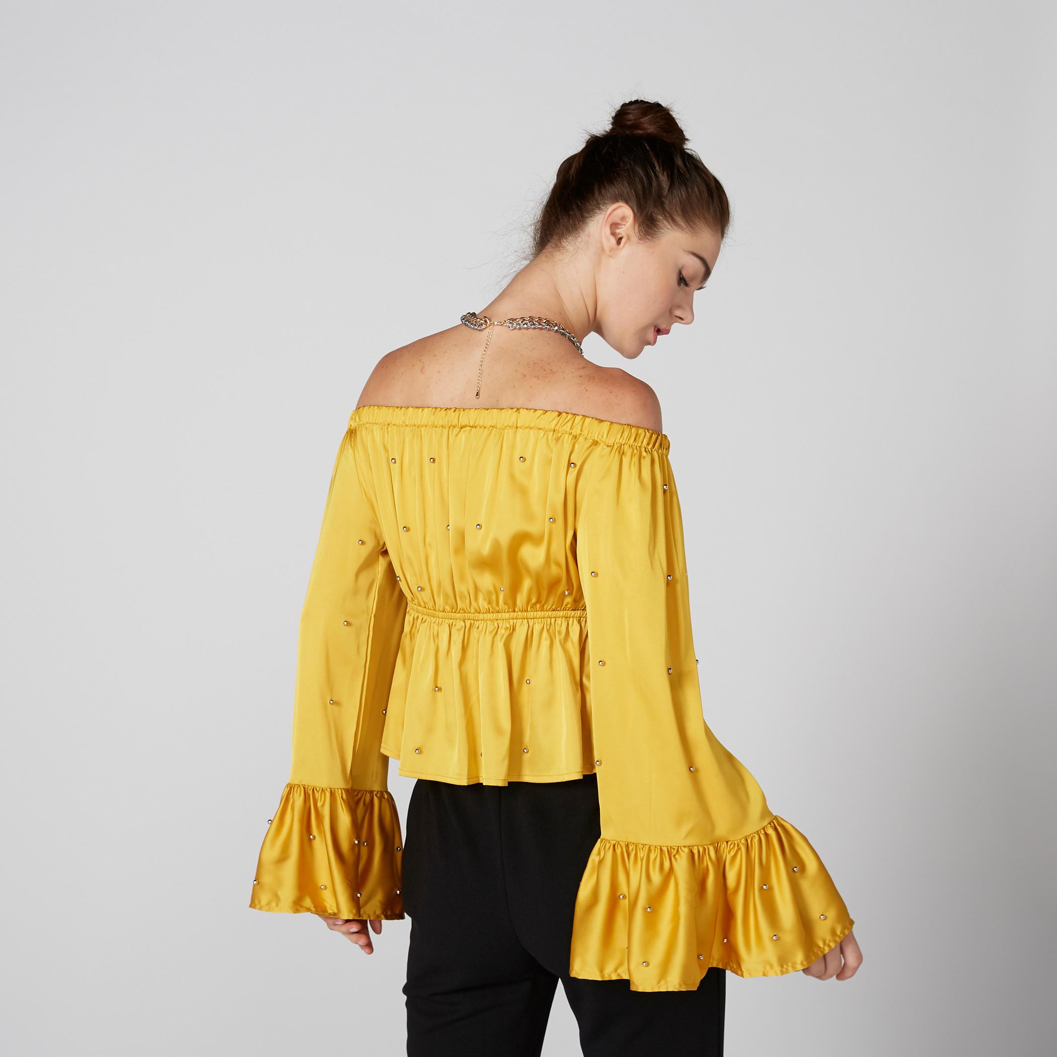 Off Shoulder Top with Flared Sleeves and Pearl Detail-women-clothing-shirtsandblouses-blouses-image-2