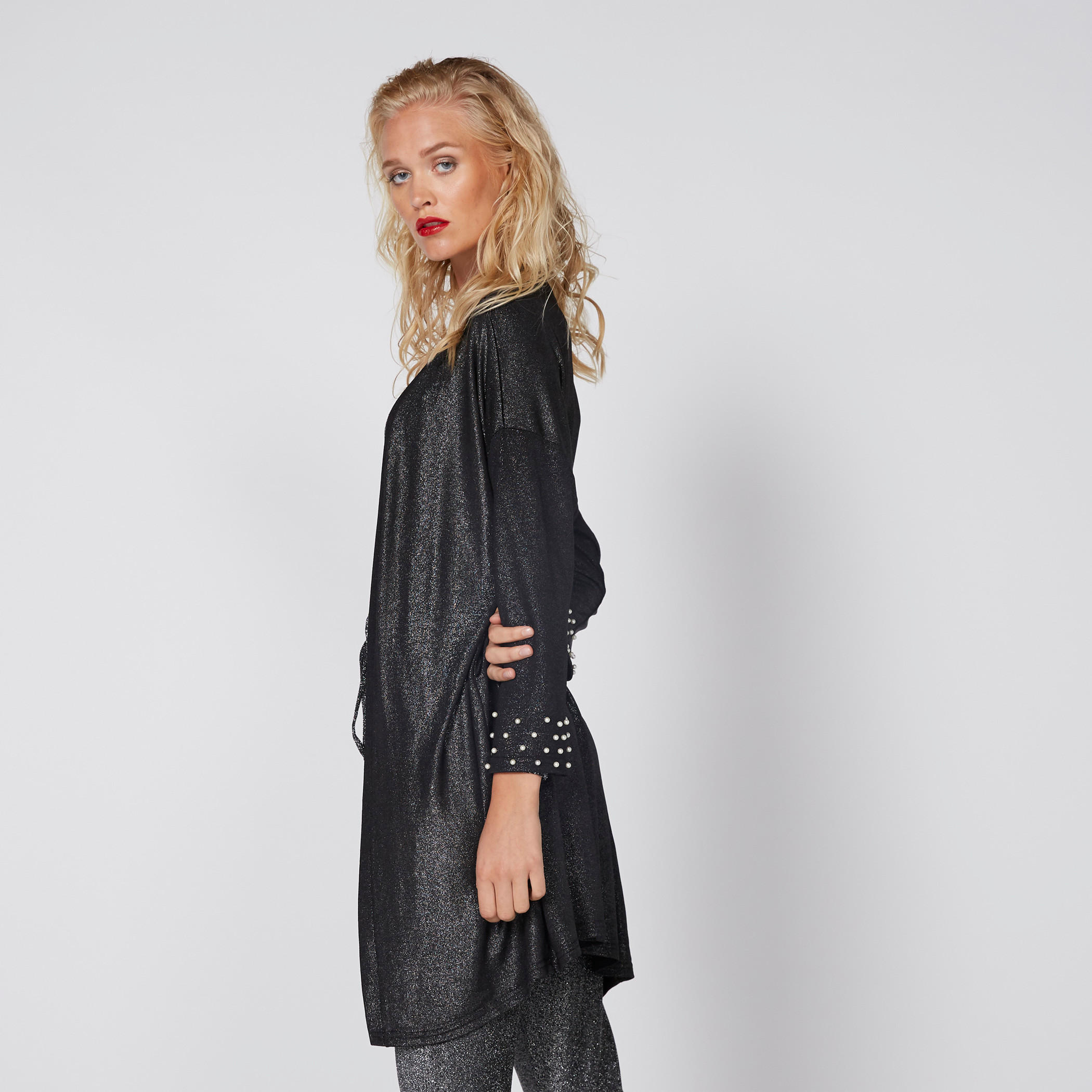 سترة بارزة الملمس مفتوحة من الأمام بتفاصيل لؤلؤ-women-winterwear-cardigansandjumpers-cardigans-image-3