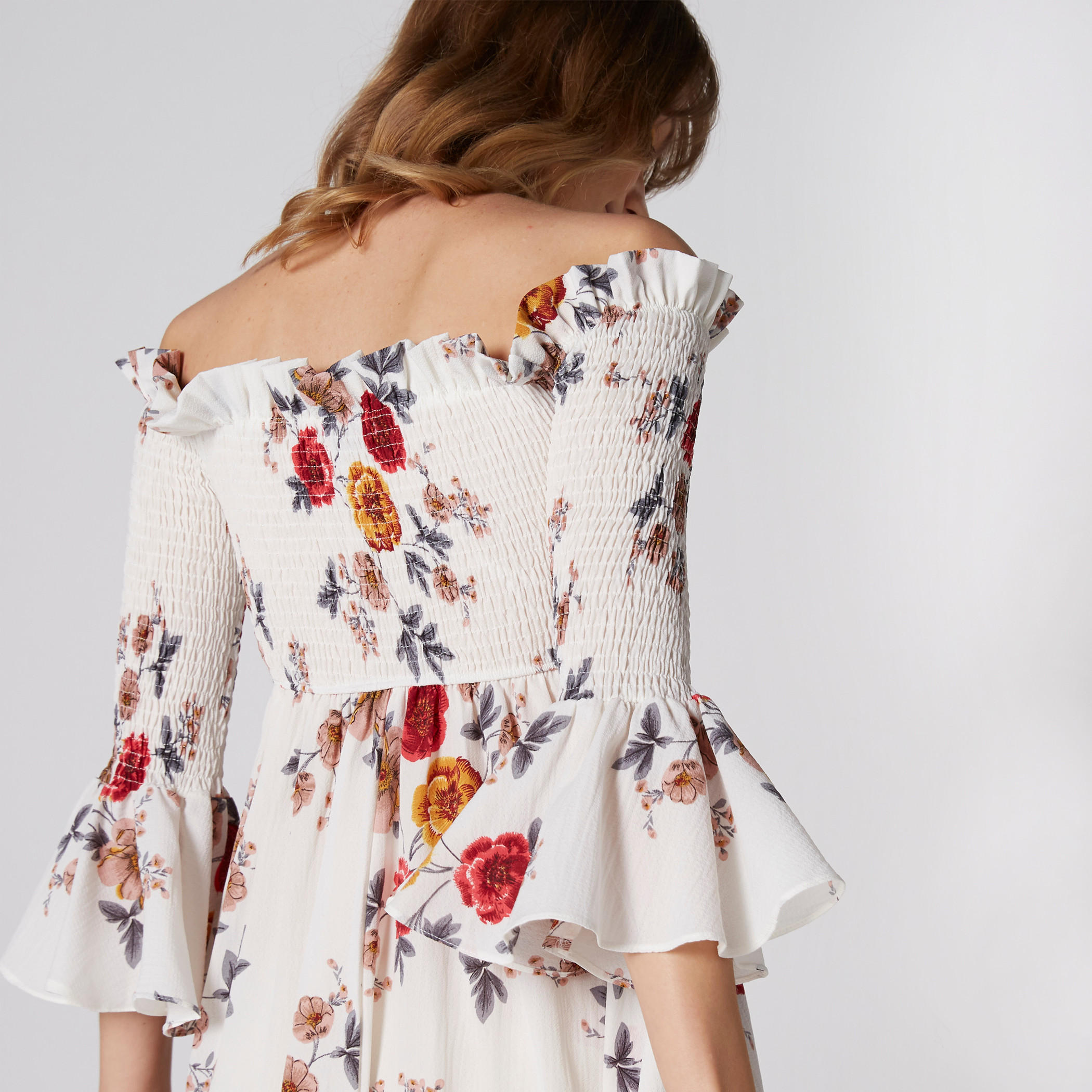 Off Shoulder Printed Maxi Dress with Asymmetric Hem-women-clothing-dresses-image-5