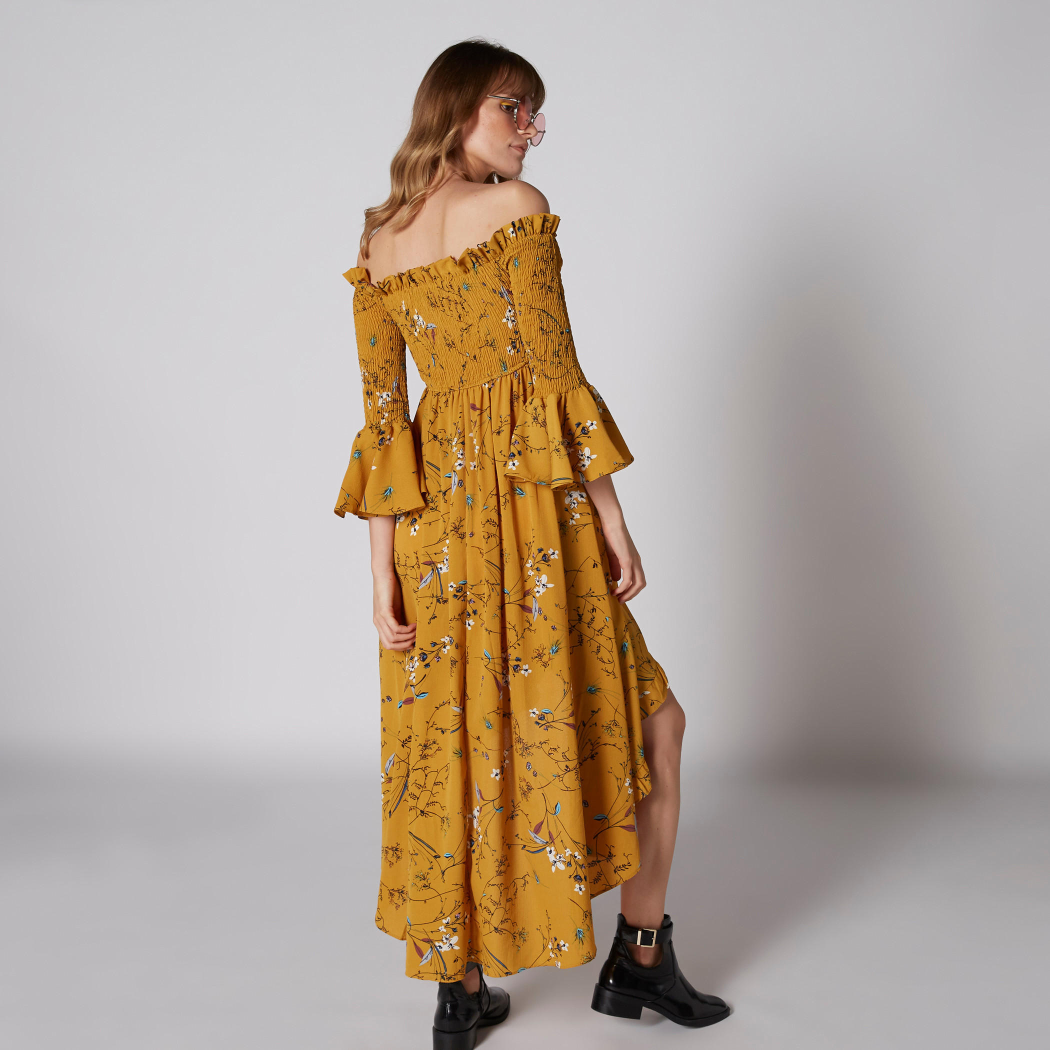 فستان طويل مكشوف الأكتاف بحوّاف غير مستوية-women-clothing-dresses-image-4