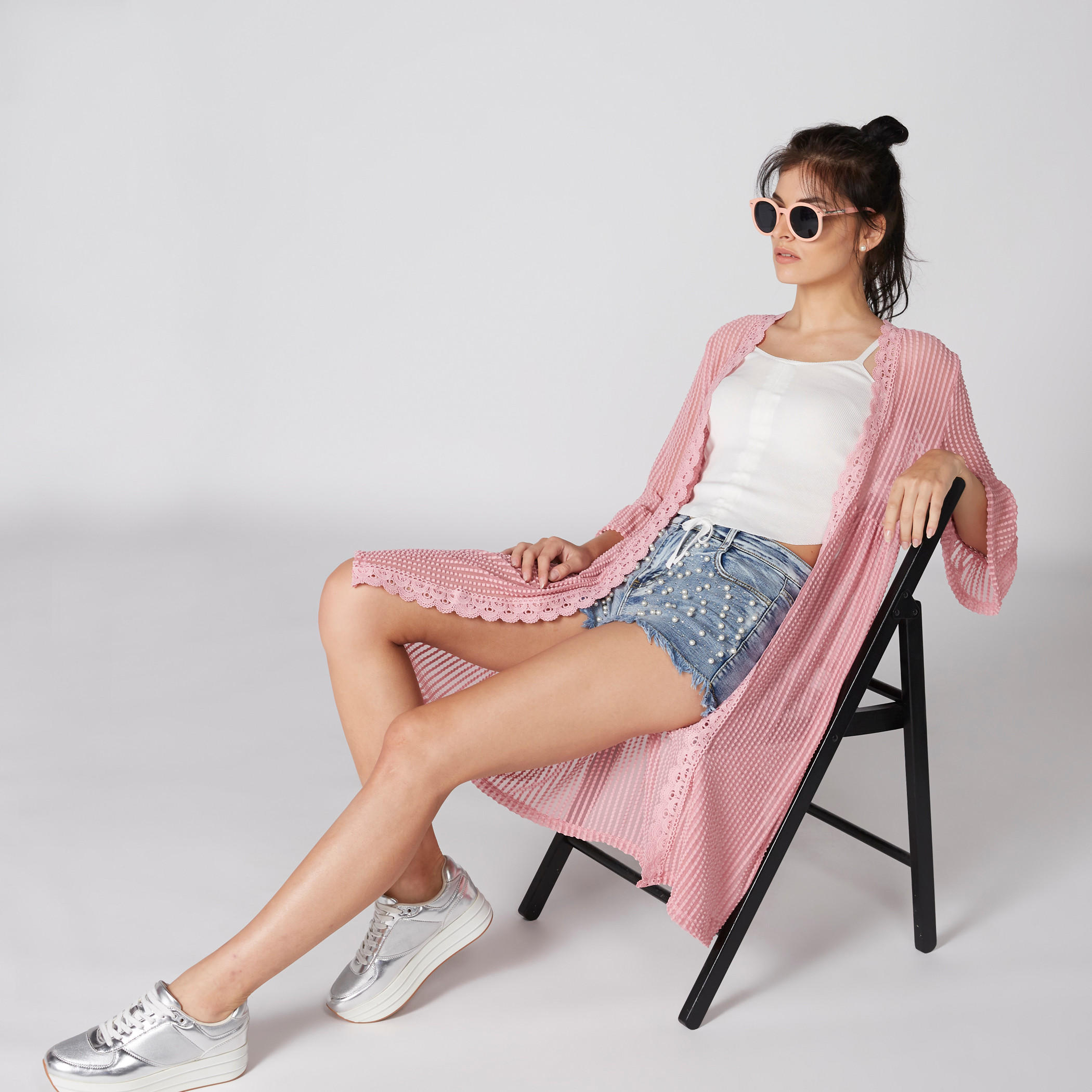 بلوزة قصيرة بحمّالات رفيعة وأربطة ودرزات-women-clothing-shirtsandblouses-blouses-image-1