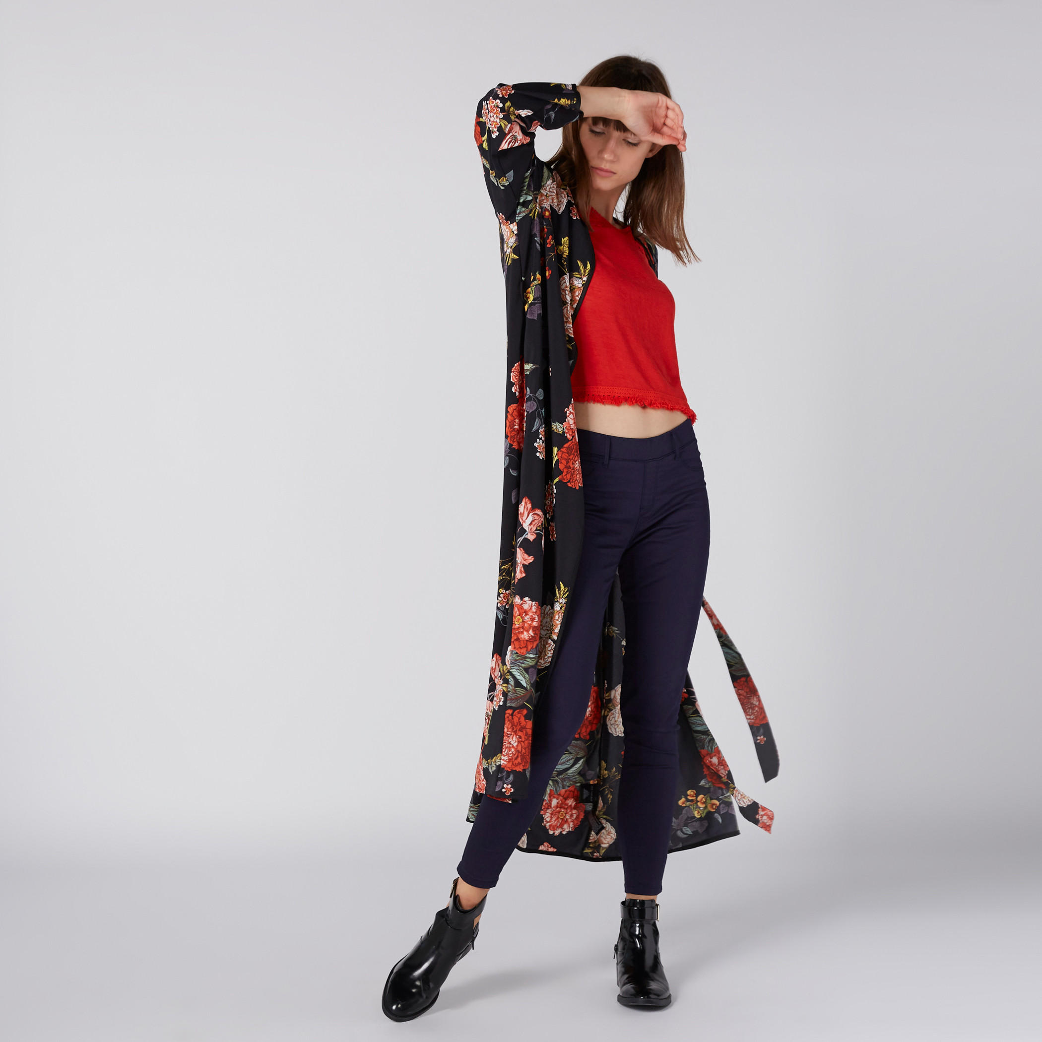 سترة طويلة مفتوحة من المقدمة بأربطة-women-winterwear-cardigansandjumpers-cardigans-image-1
