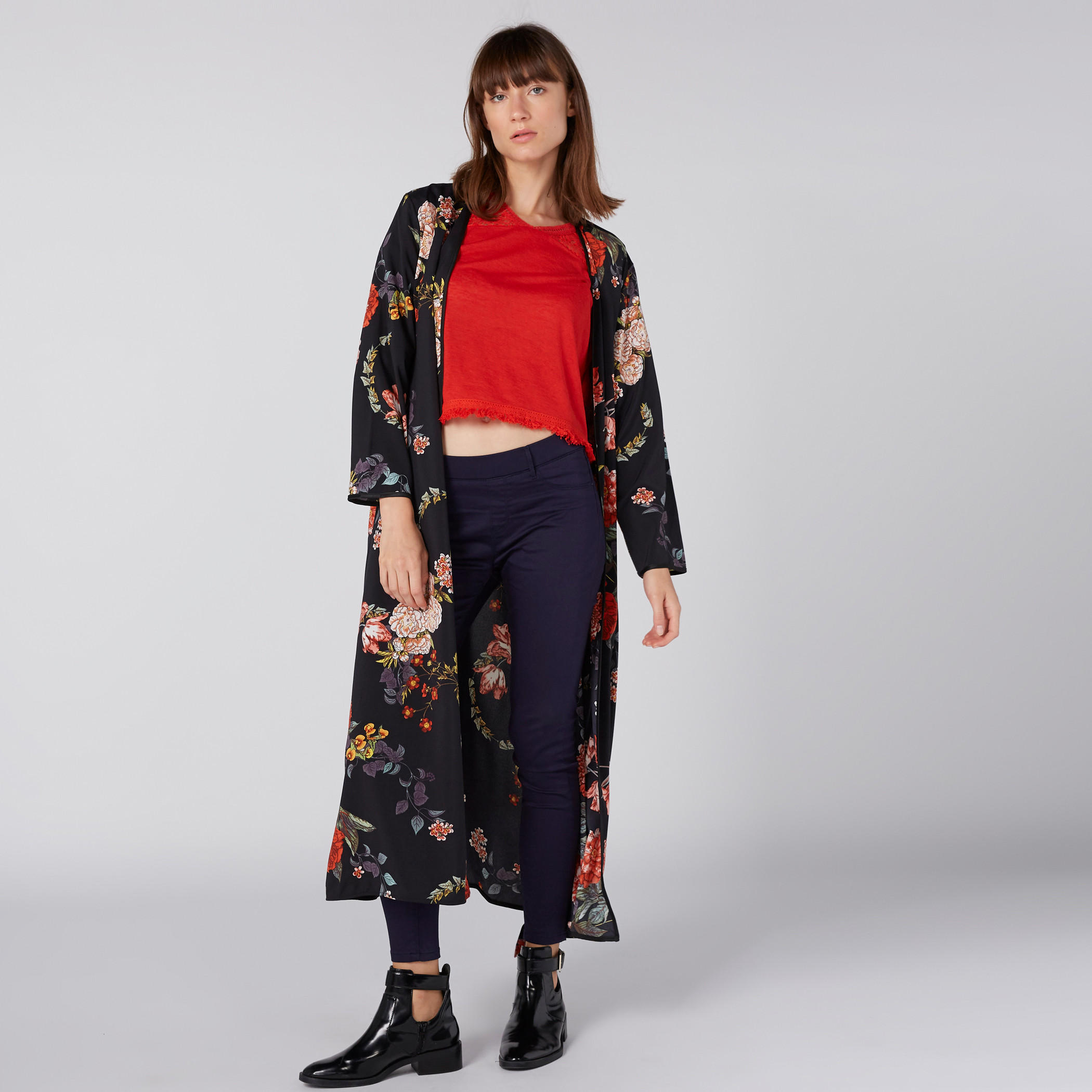 سترة طويلة مفتوحة من المقدمة بأربطة-women-winterwear-cardigansandjumpers-cardigans-image-2