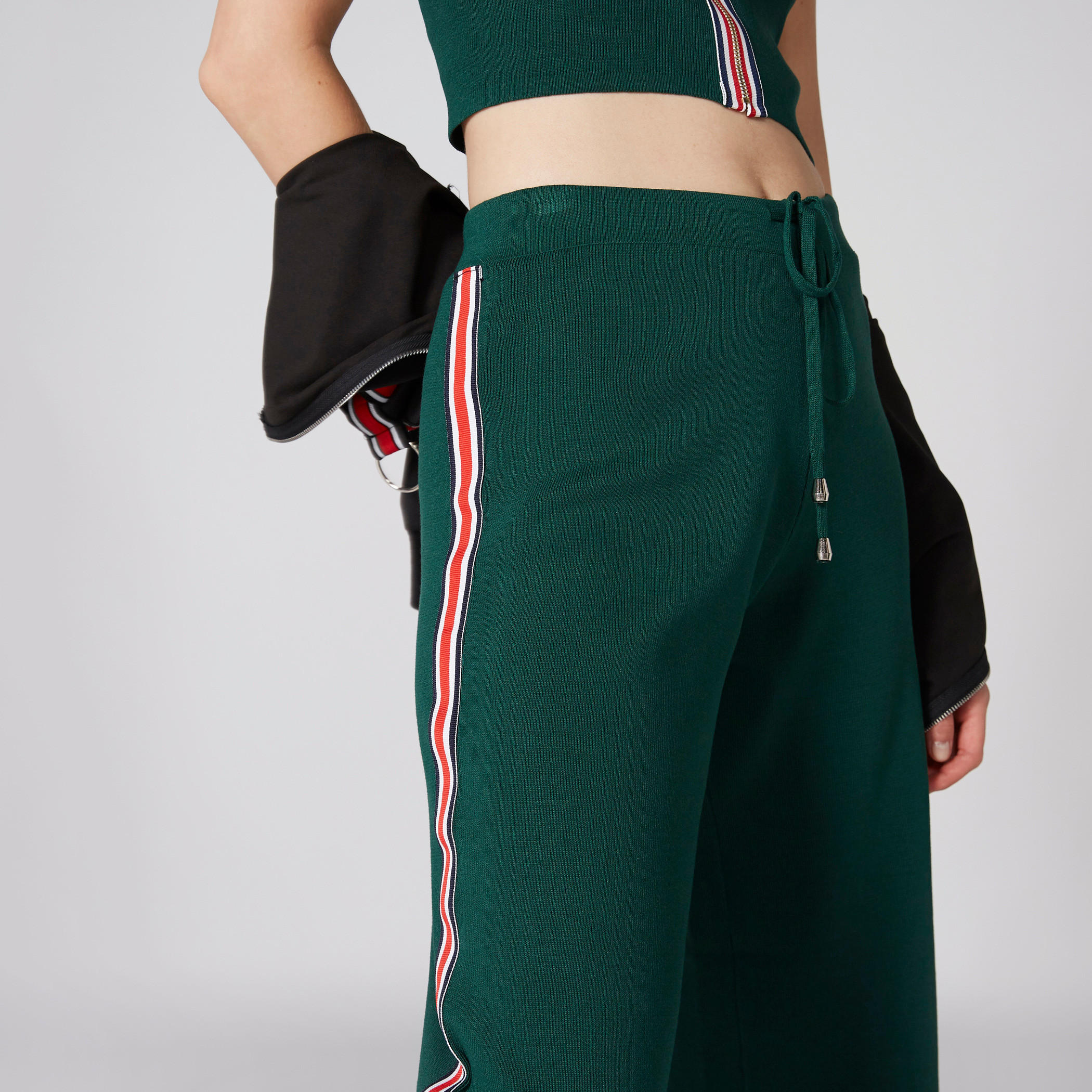 بنطال واسع الساقين بخصر مطّاطي ورباط-women-clothing-bottoms-trousers-image-4