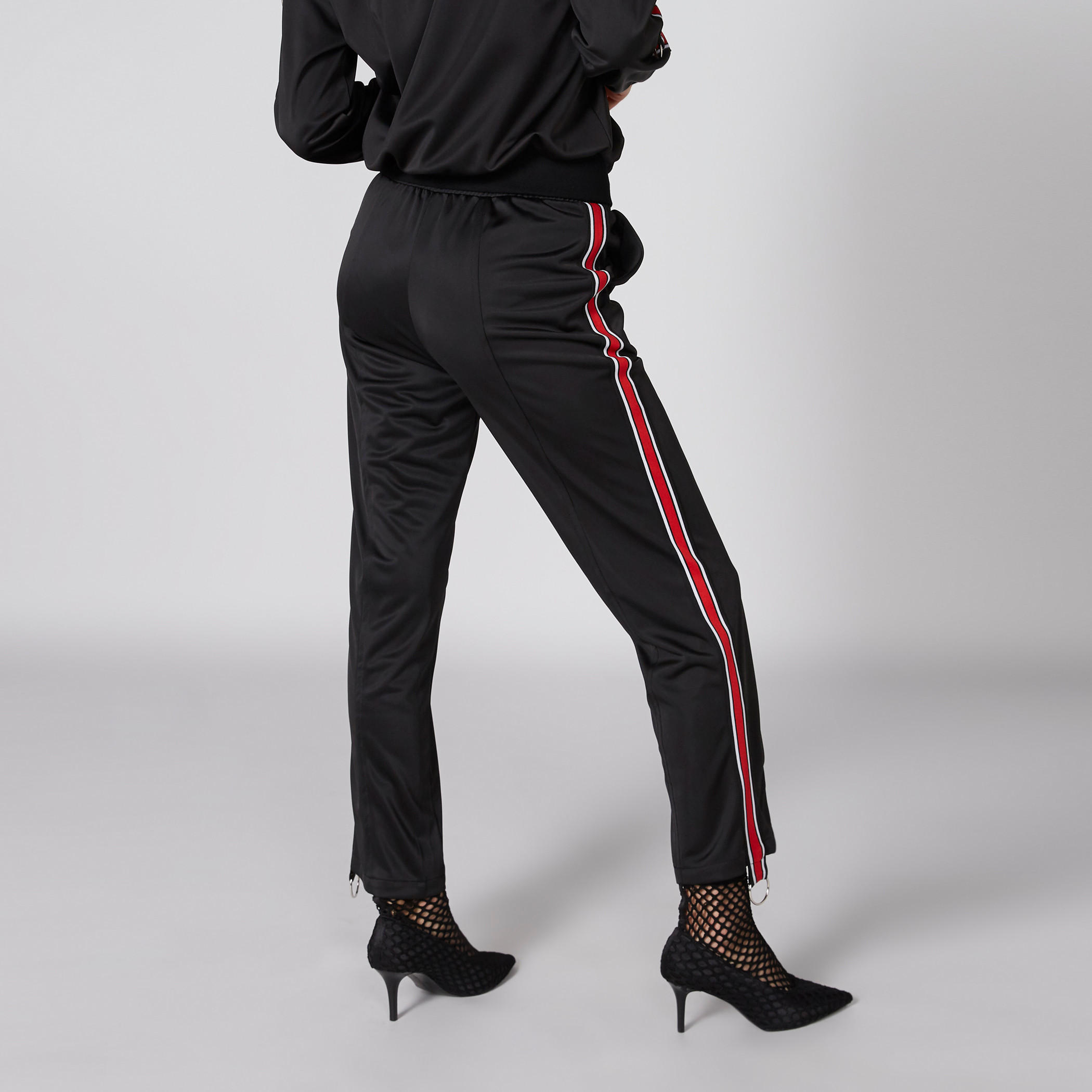 بنطال طويل بخصر مطّاطي مزيّن بشريطة-women-clothing-bottoms-trousers-image-2