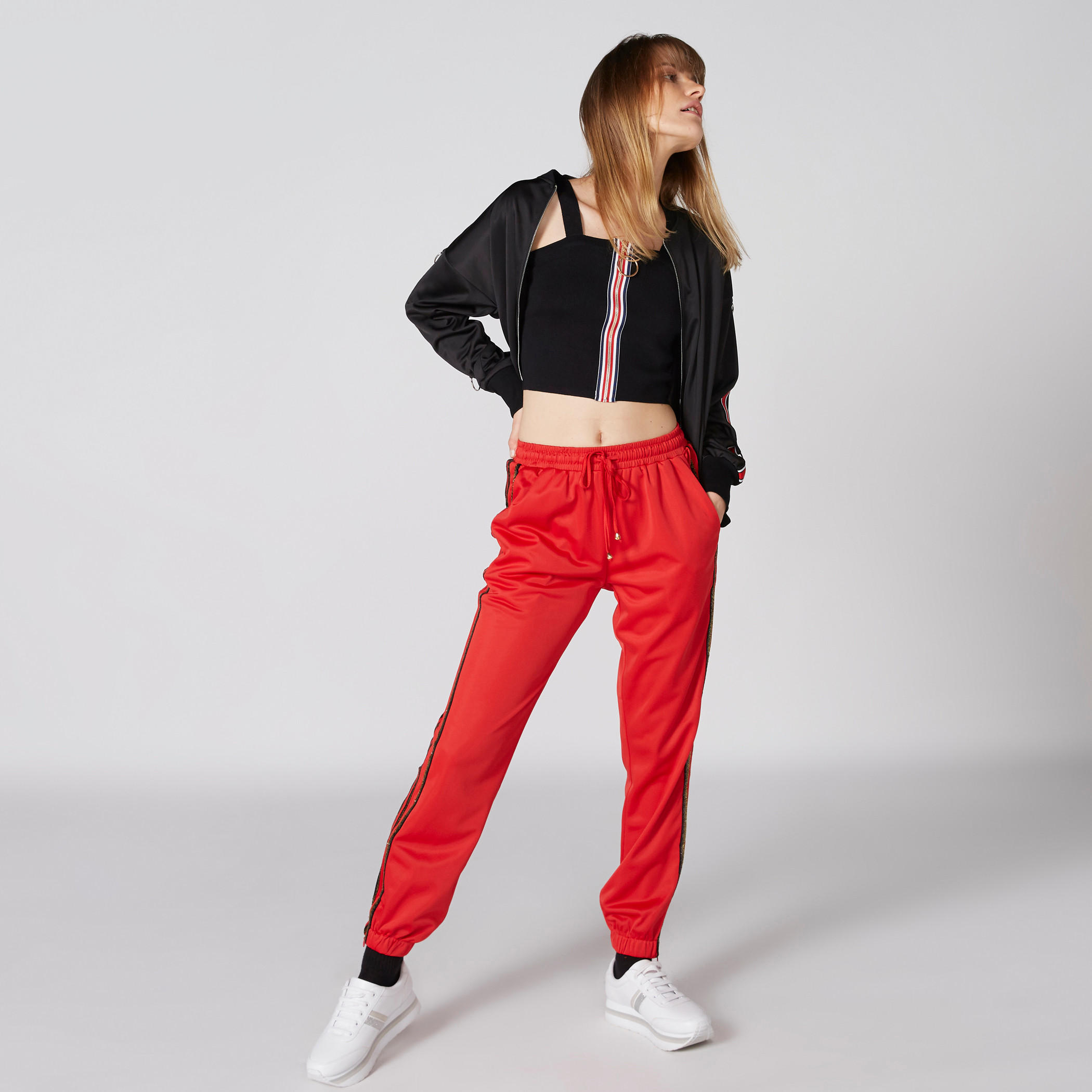 بنطال رياضي طويل بخصر مطّاطي وجيوب-women-clothing-bottoms-joggers-image-3