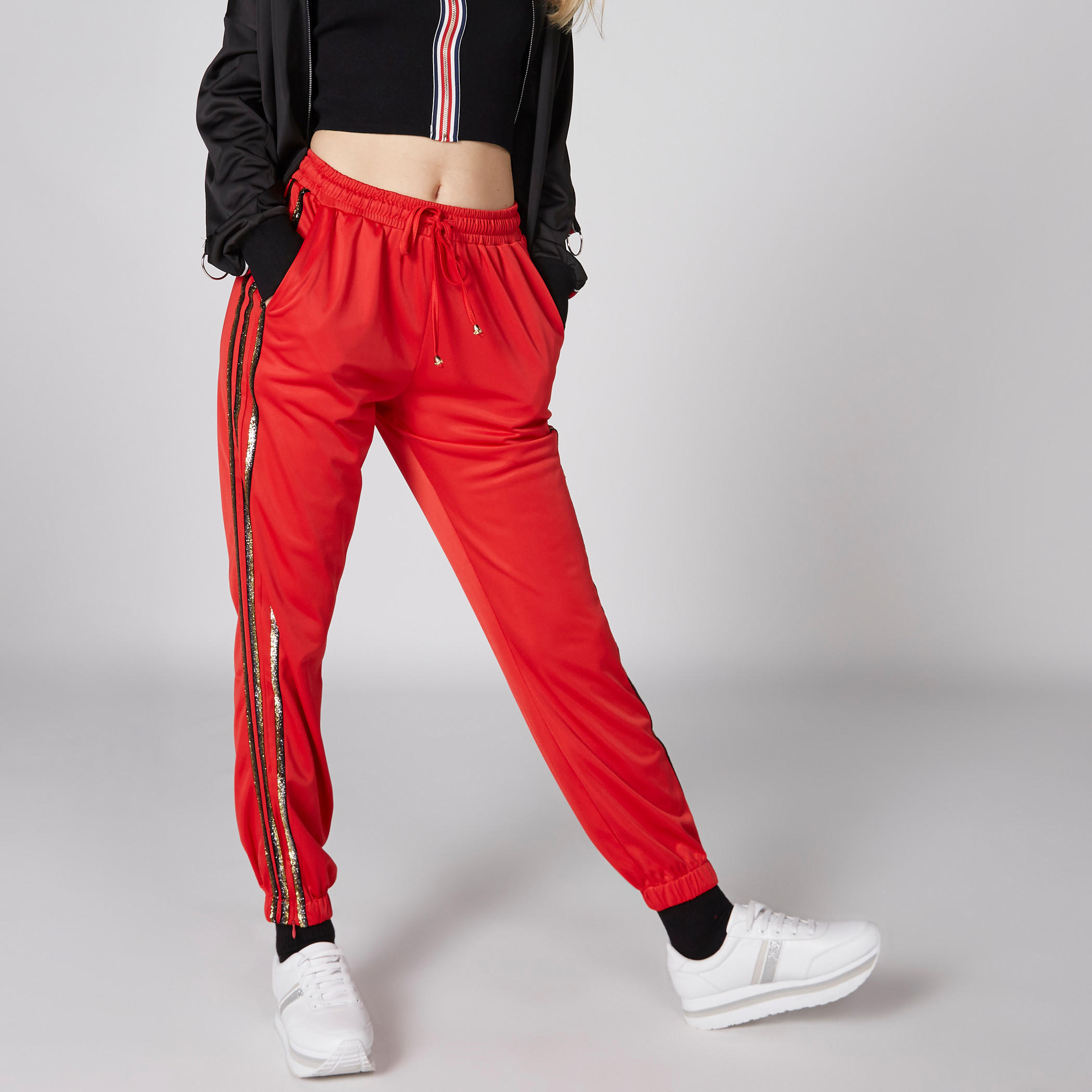 بنطال رياضي طويل بخصر مطّاطي وجيوب-women-clothing-bottoms-joggers-image-5