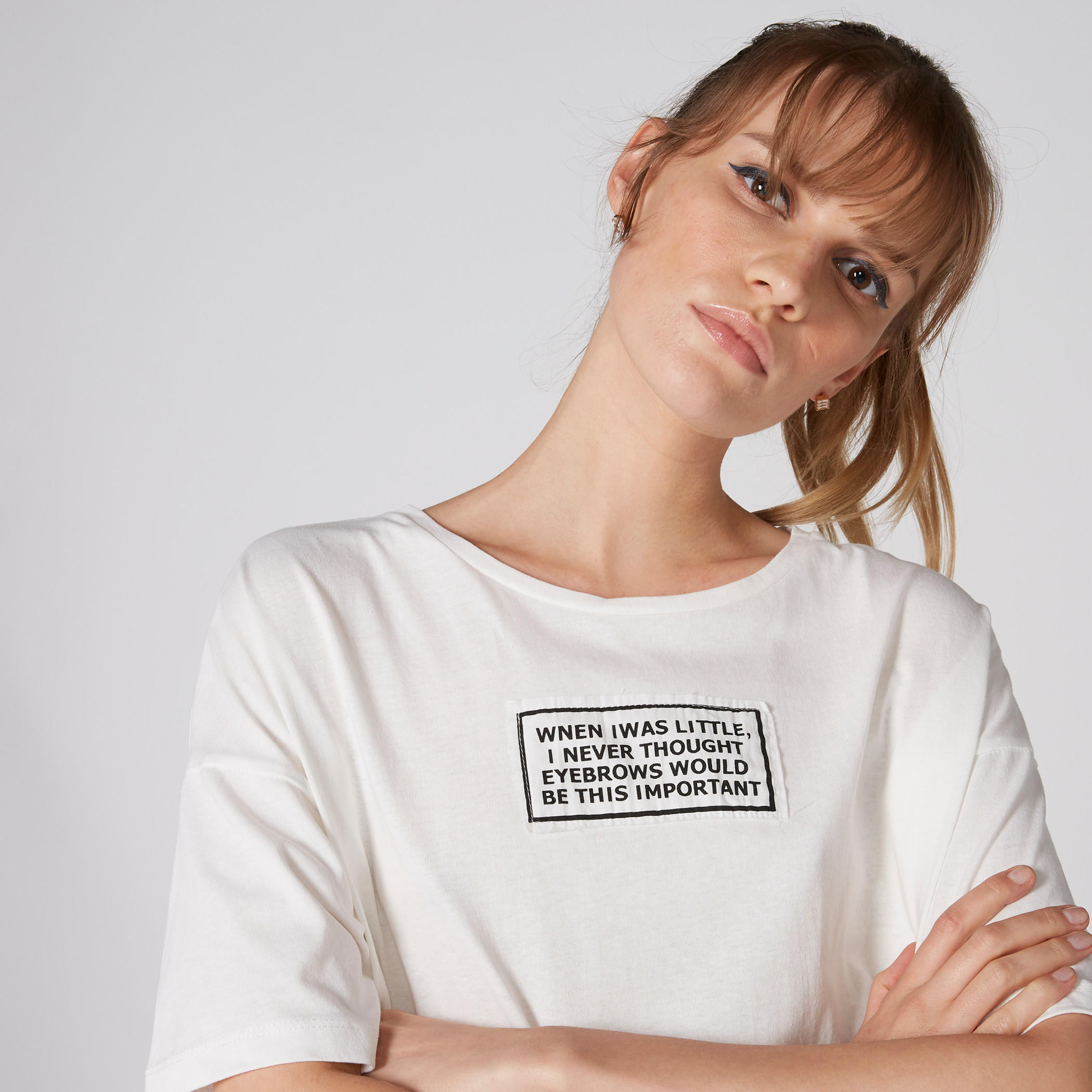تيشيرت طويل بأكمام قصيرة وطبعات-women-clothing-tshirts-image-5
