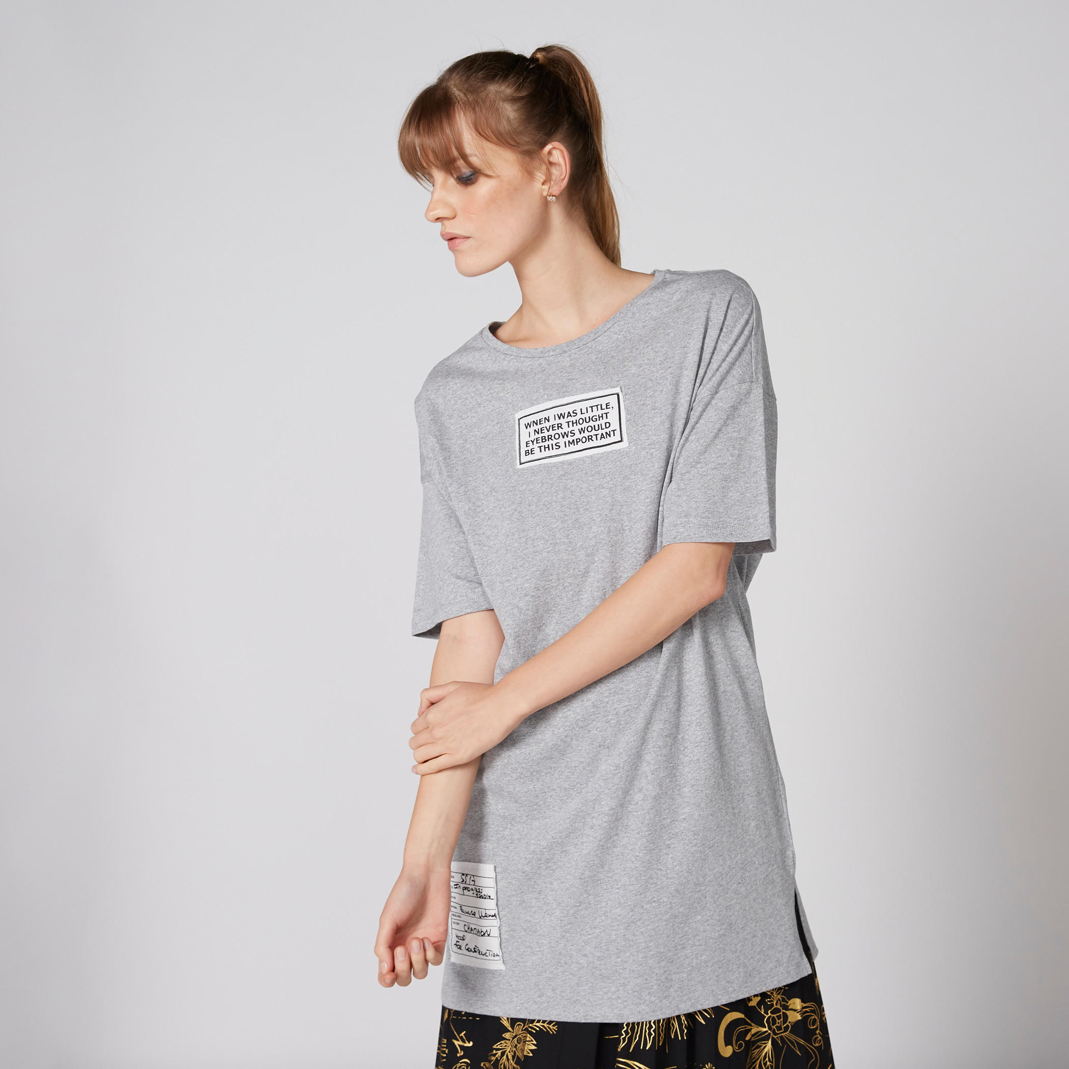 Printed Longline T-Shirt with Short Sleeves-women-clothing-tshirts-image-3