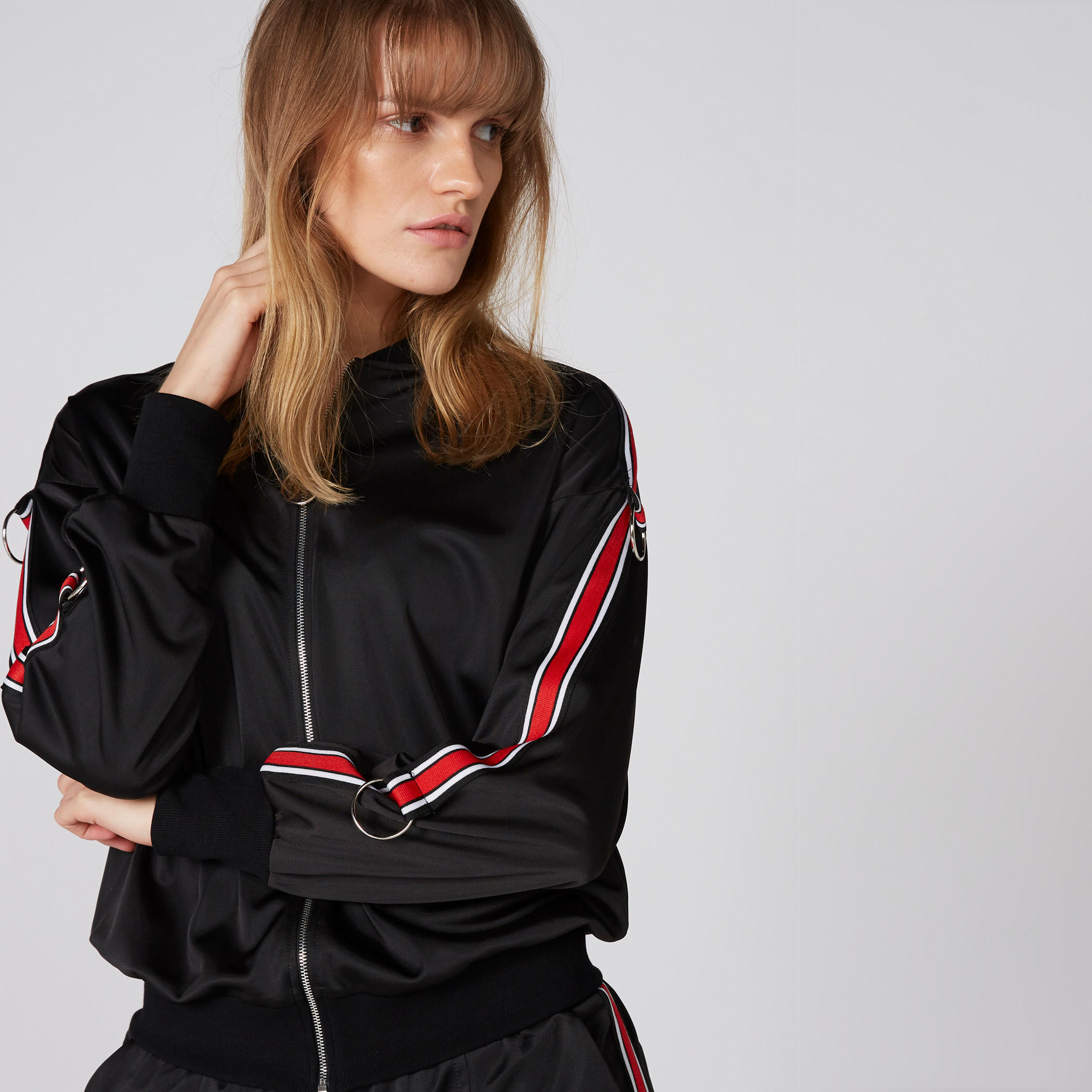 جاكيت بومبر بأكمام طويلة وسحّاب إغلاق-women-winterwear-coatsandjackets-jackets-image-1