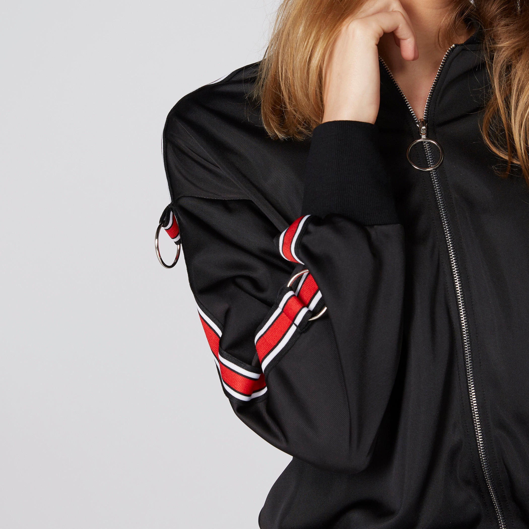 جاكيت بومبر بأكمام طويلة وسحّاب إغلاق-women-winterwear-coatsandjackets-jackets-image-4