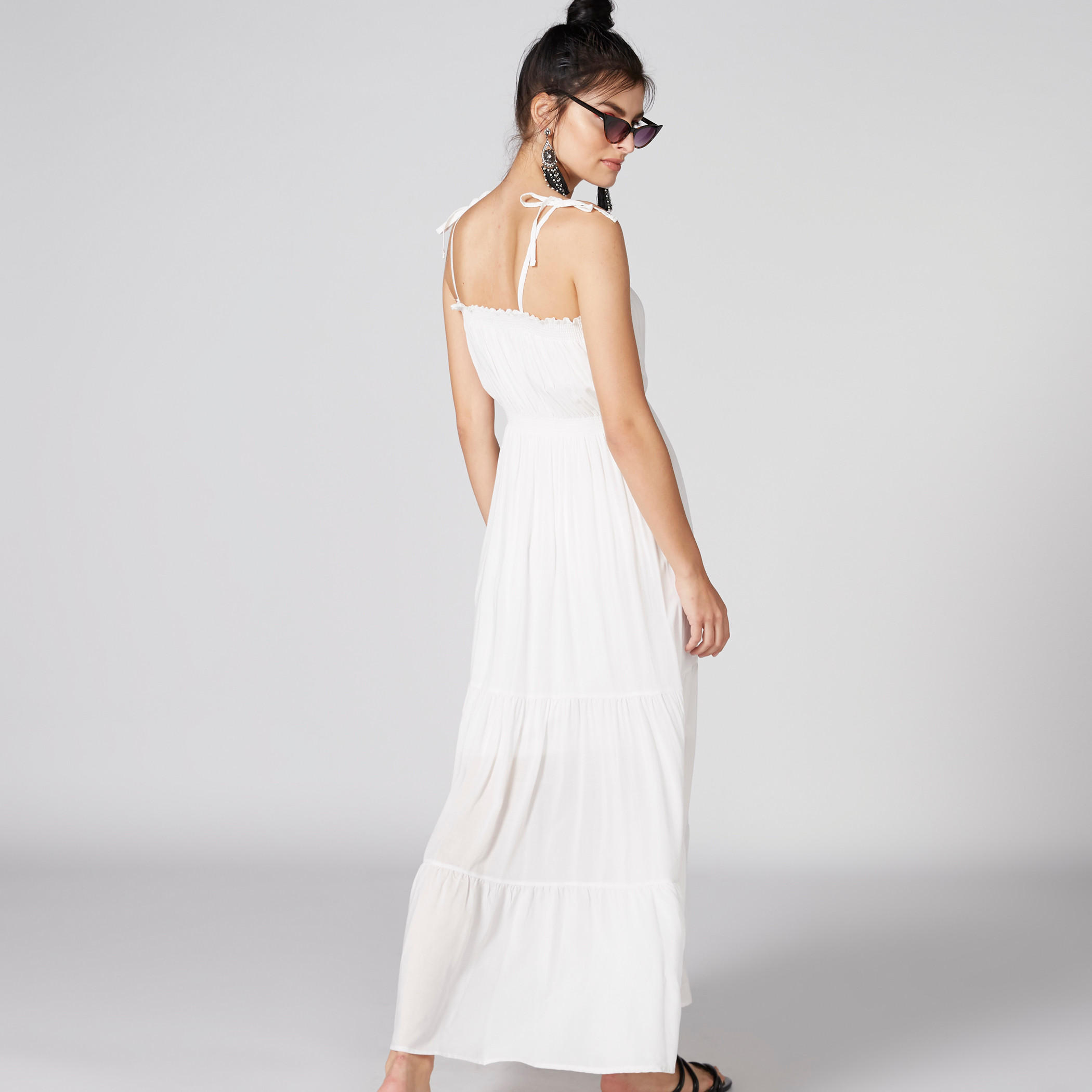 فستان طويل إيه لاين بأربطة ودرزات-women-clothing-dresses-image-2