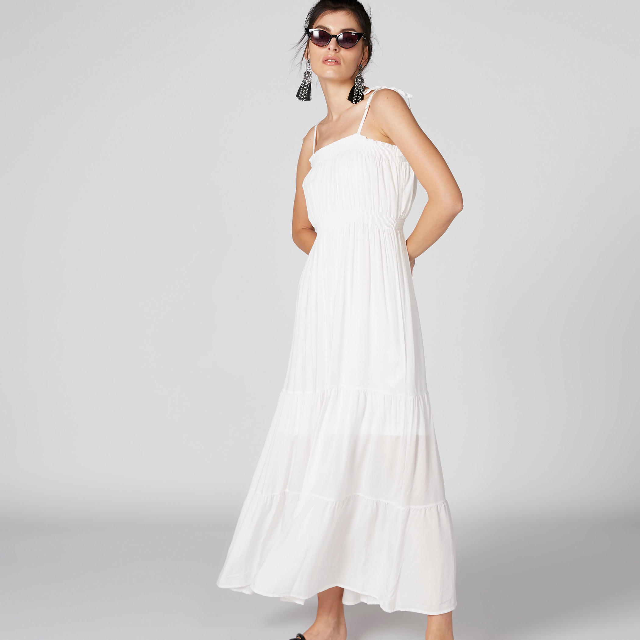 فستان طويل إيه لاين بأربطة ودرزات-women-clothing-dresses-image-3