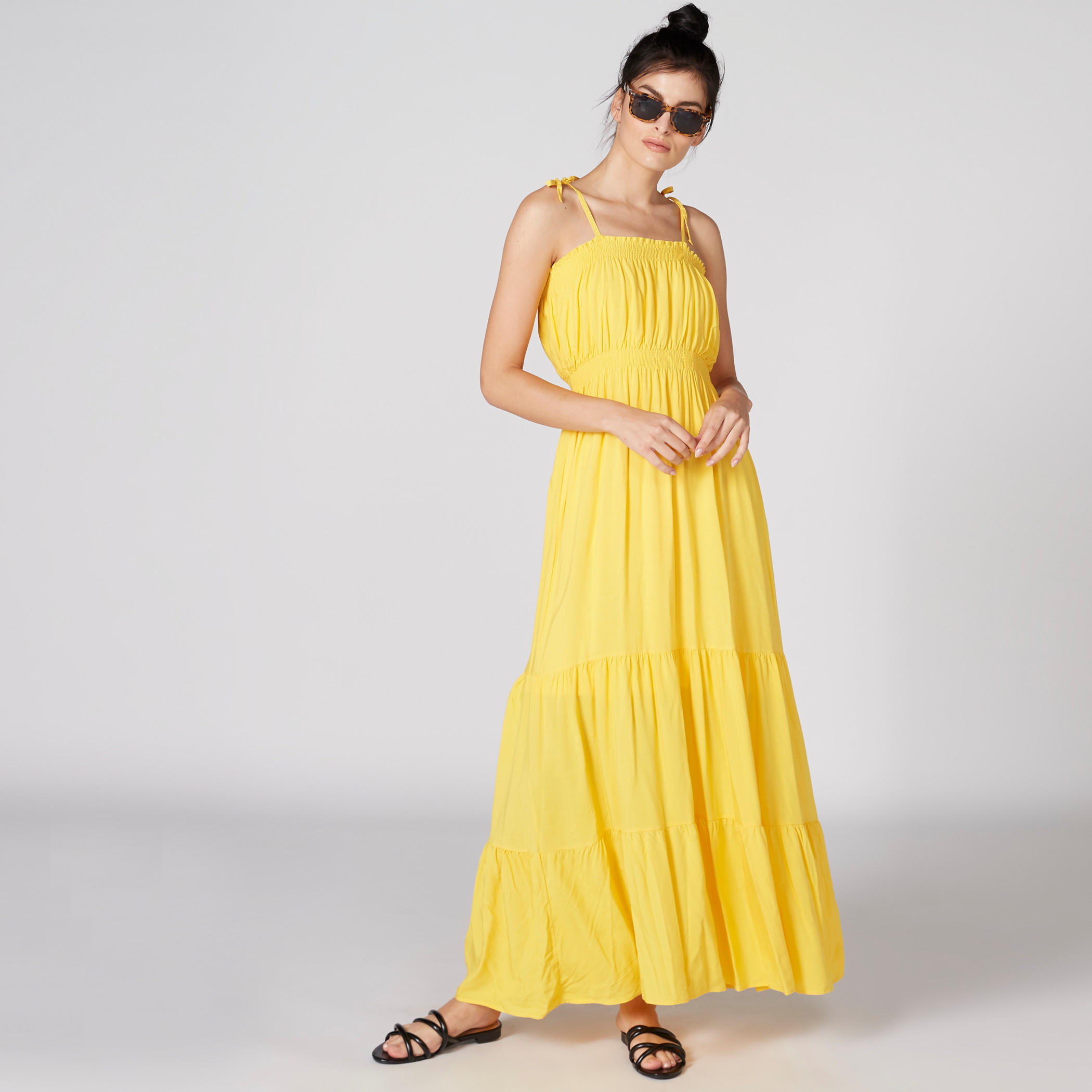 فستان طويل بأربطة ودرزات-women-clothing-dresses-image-1