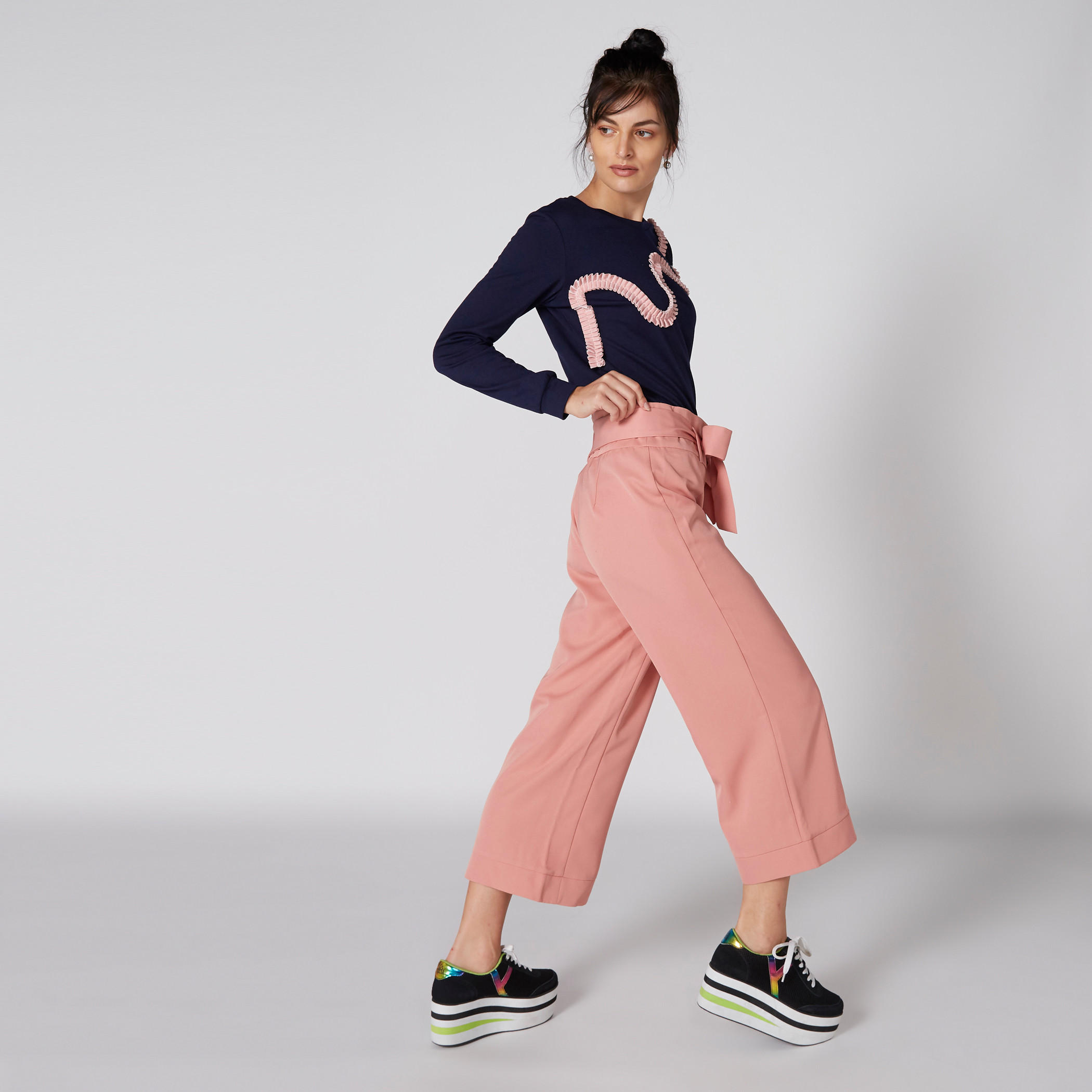 بنطال واسع الساقين برباط وسحّاب إغلاق-women-clothing-bottoms-trousers-image-4