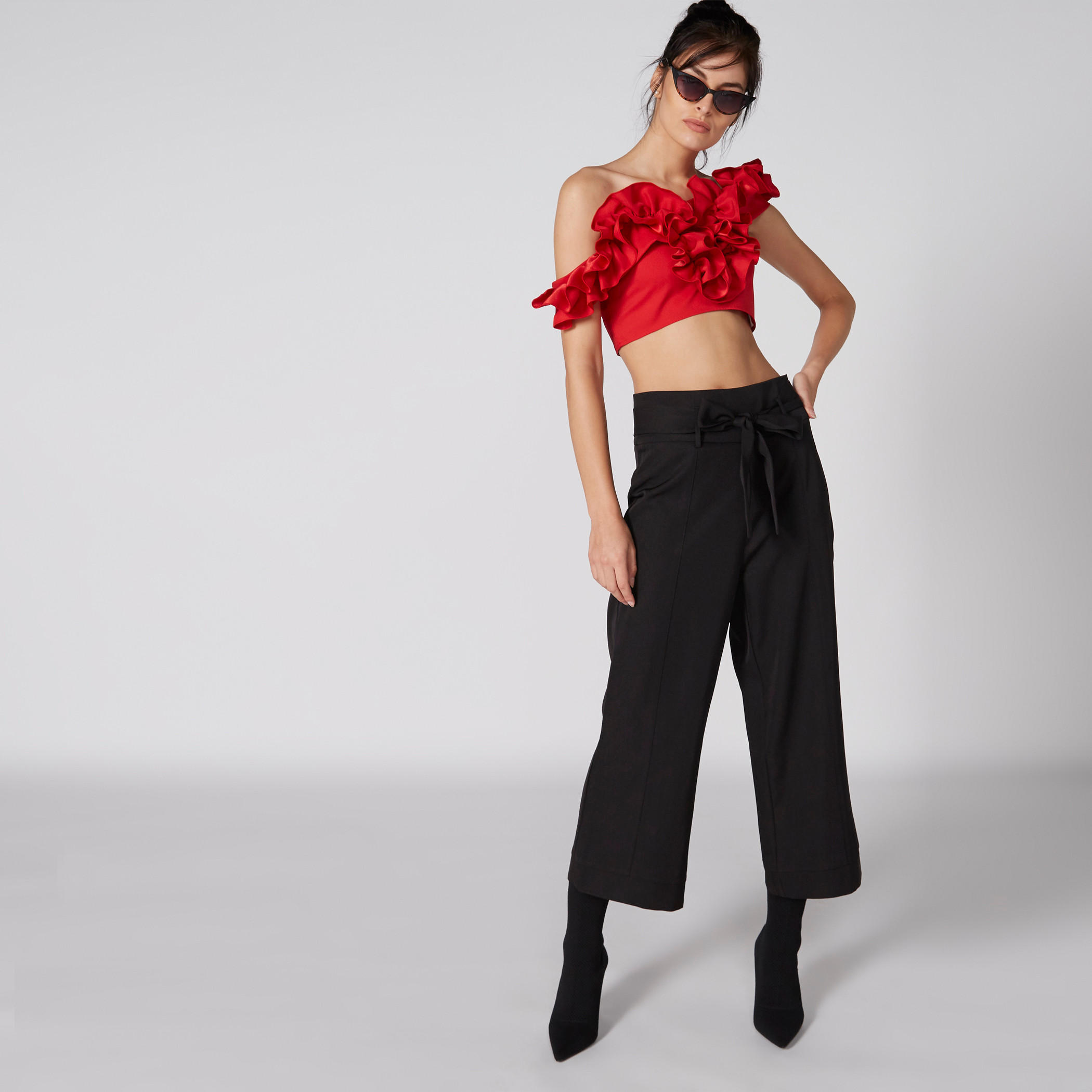 Culotte Pants with Tie Up-women-clothing-bottoms-trousers-image-1