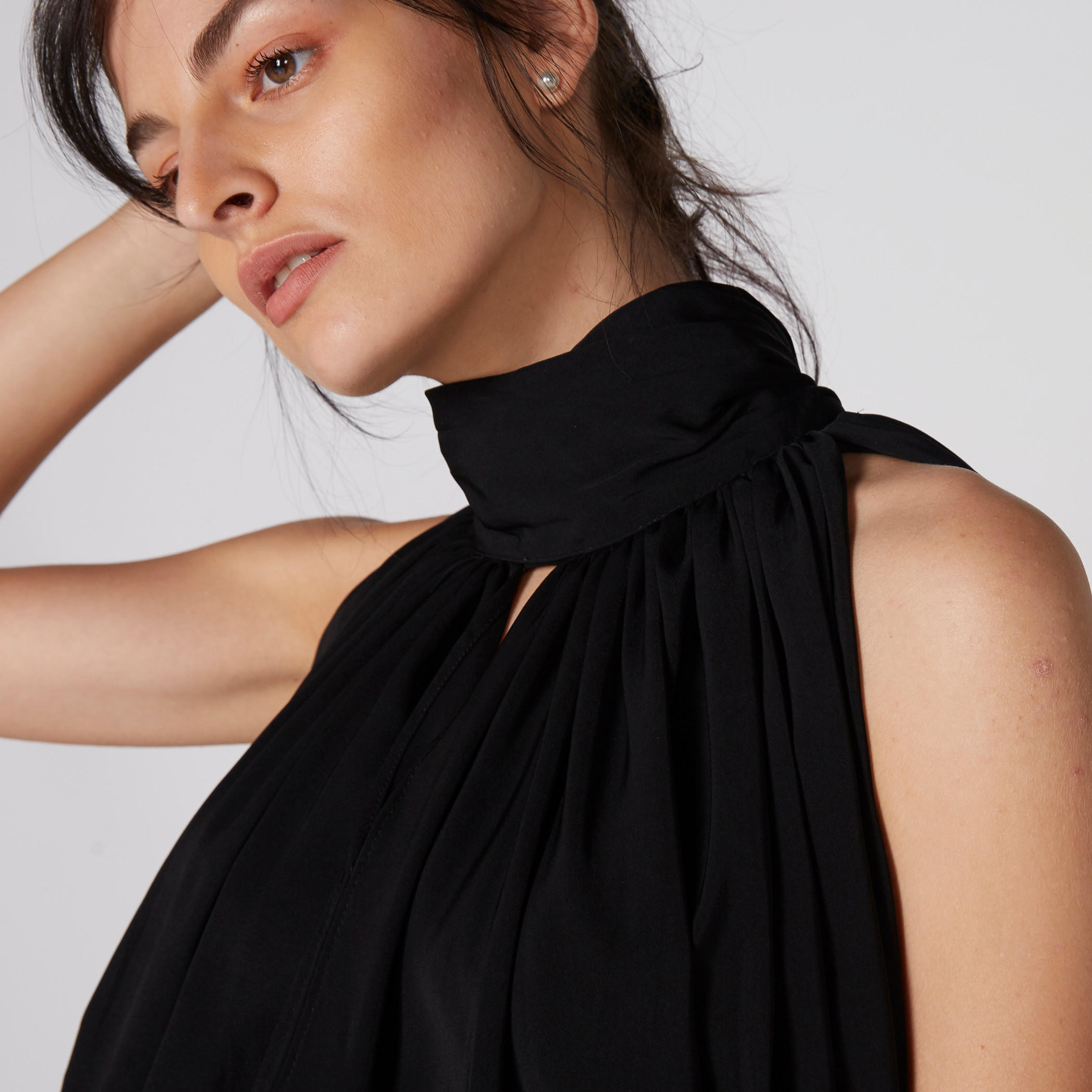 Textured Sleeveless Top with High Neck-women-clothing-shirtsandblouses-blouses-image-6