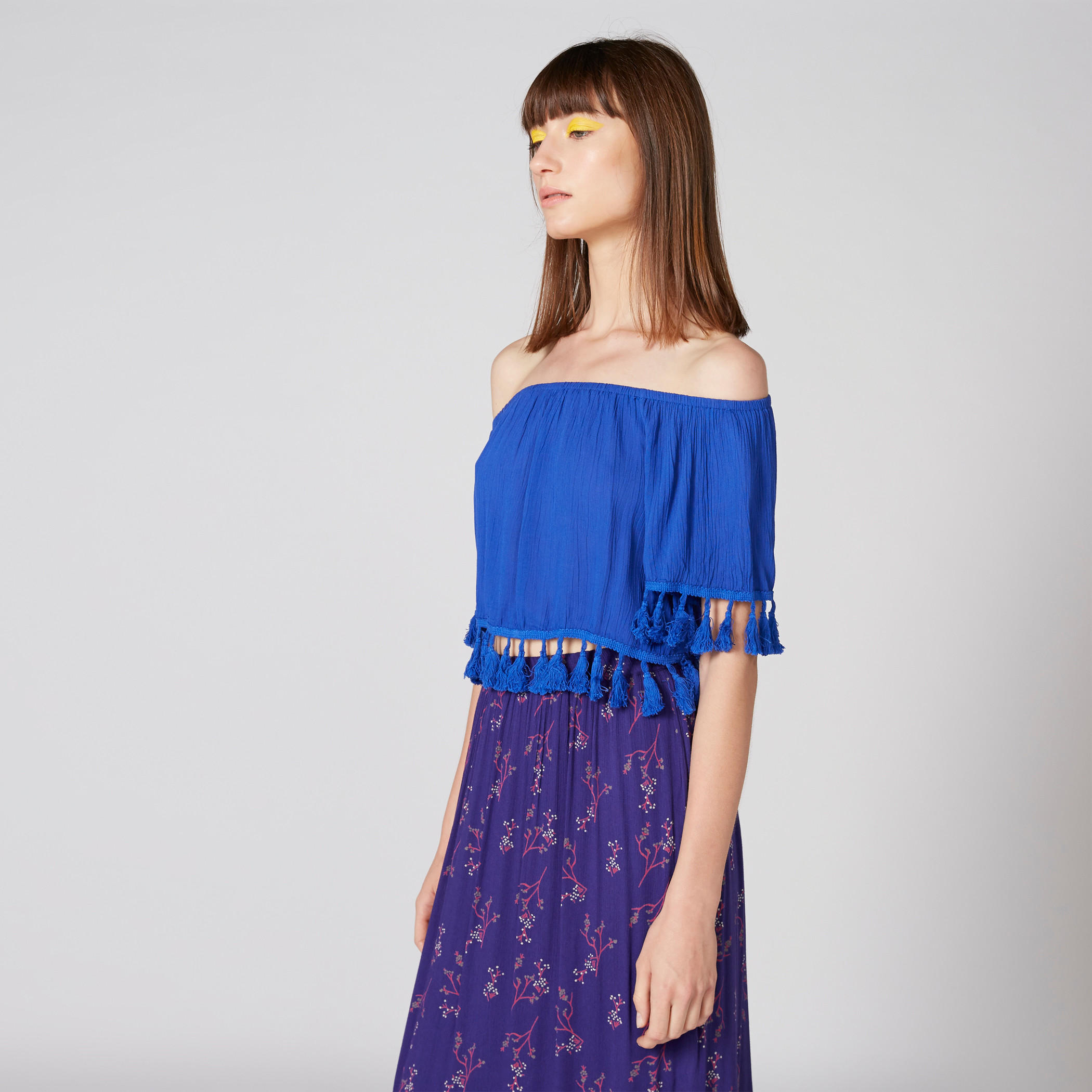 Textured Off Shoulder Crop Top with Tassels-women-clothing-shirtsandblouses-blouses-image-1