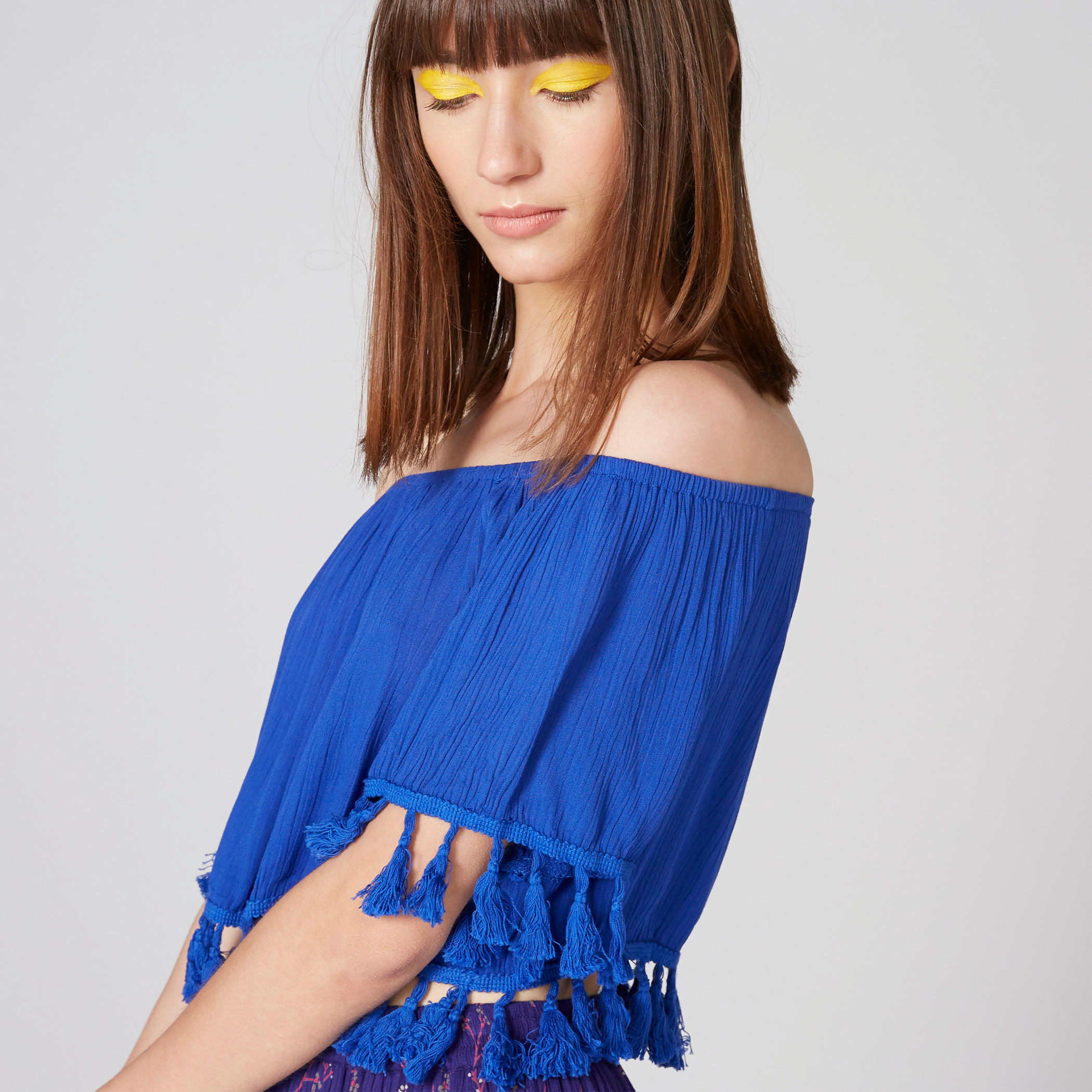 Textured Off Shoulder Crop Top with Tassels-women-clothing-shirtsandblouses-blouses-image-5