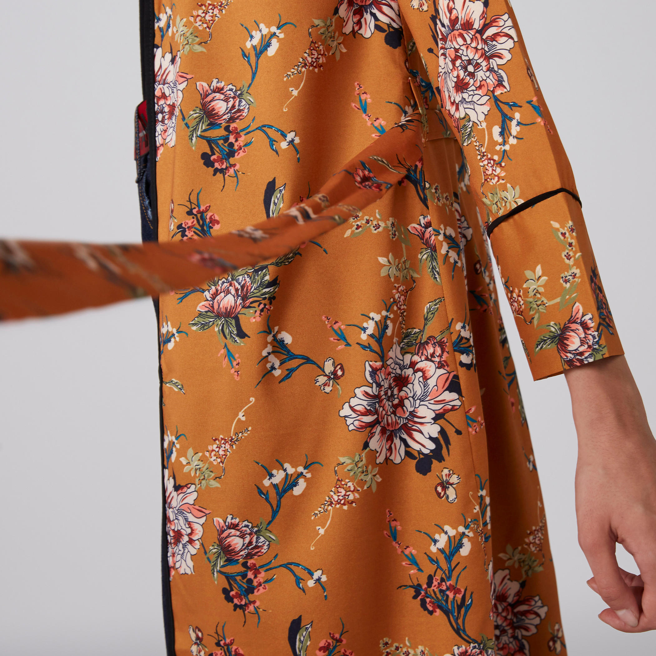 Floral Printed Longline Shrug with Long Sleeves and Tie Up-women-winterwear-cardigansandjumpers-cardigans-image-4