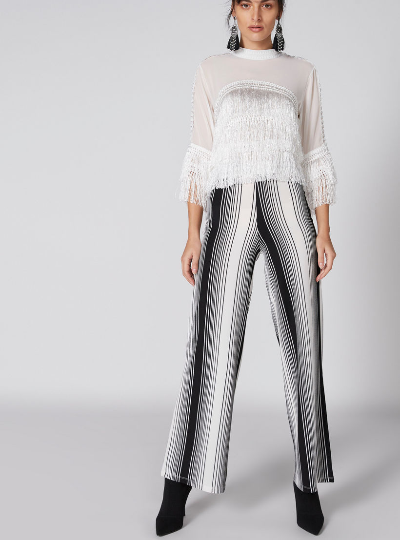 بنطال بالازو مقلّم بخصر مطّاطي-women-clothing-bottoms-trousers-image-1