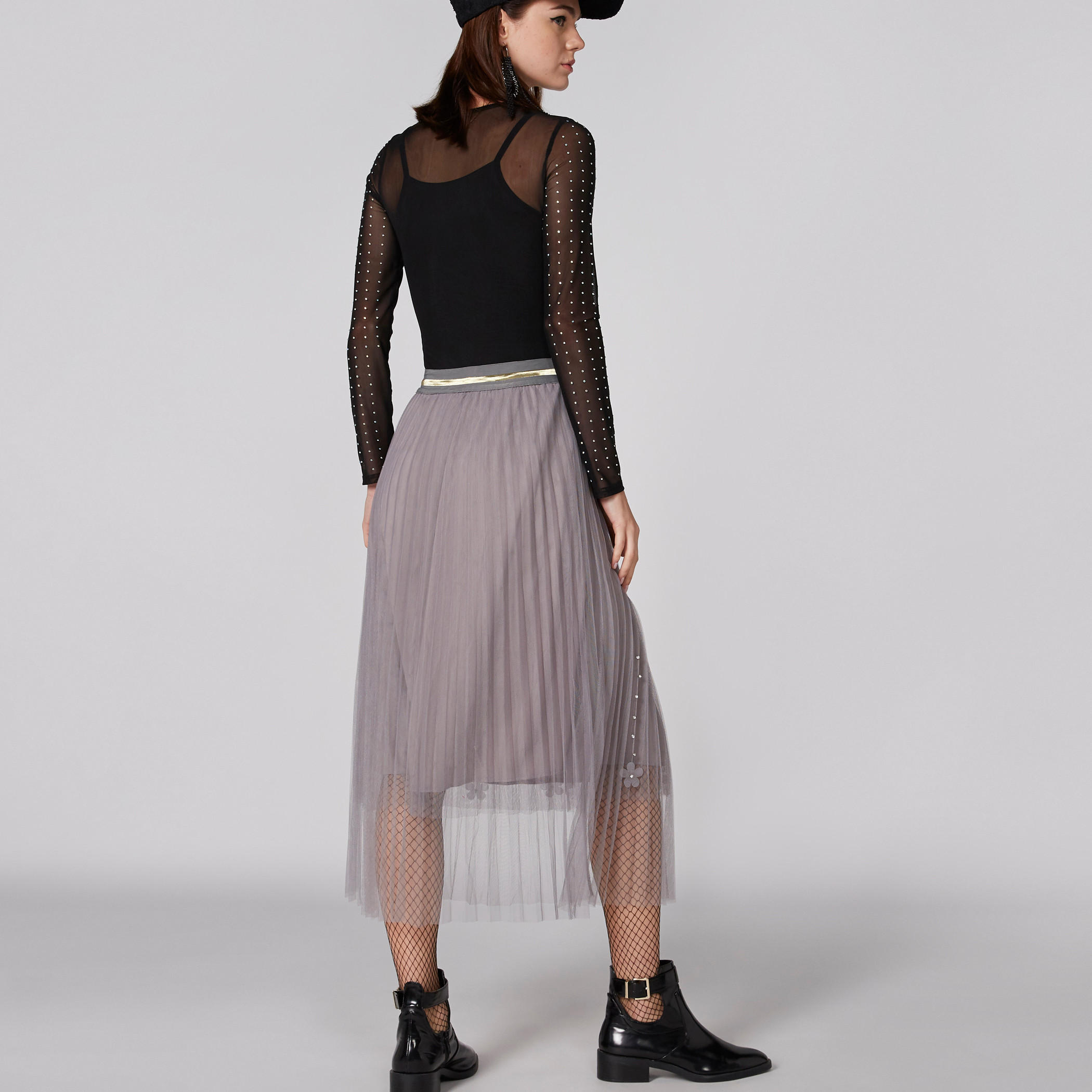 تنّورة تويل مزيّنة بخصر مطّاطي من تو إكستريمز-women-clothing-bottoms-skirts-image-2