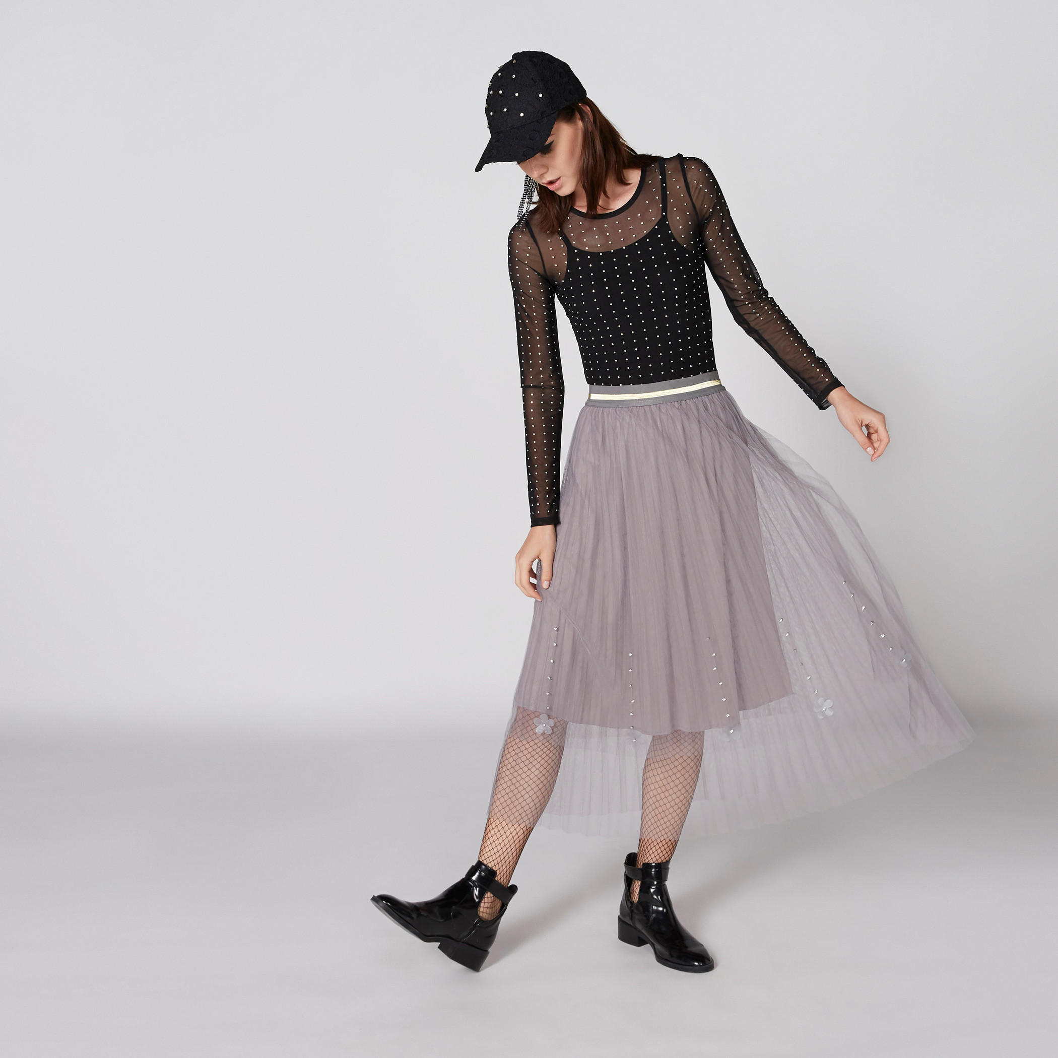تنّورة تويل مزيّنة بخصر مطّاطي من تو إكستريمز-women-clothing-bottoms-skirts-image-3