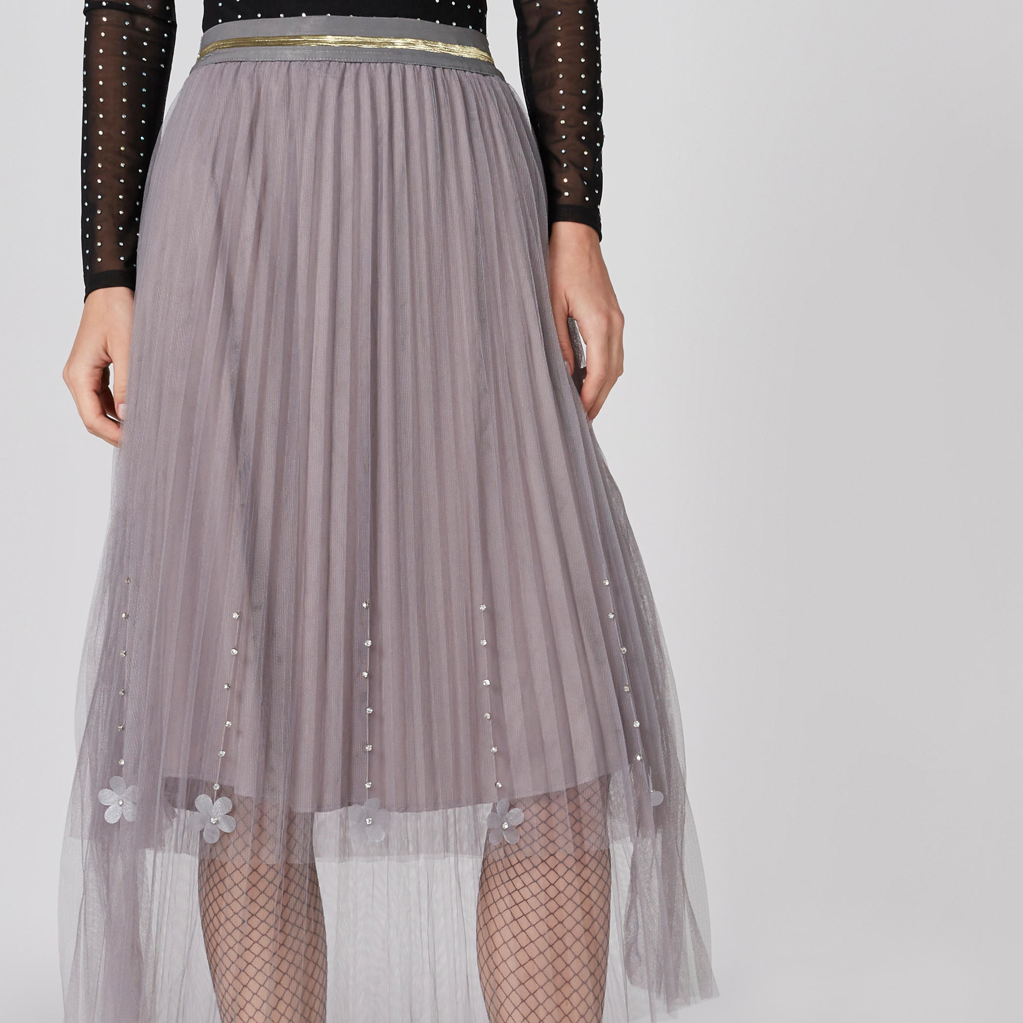 تنّورة تويل مزيّنة بخصر مطّاطي من تو إكستريمز-women-clothing-bottoms-skirts-image-4